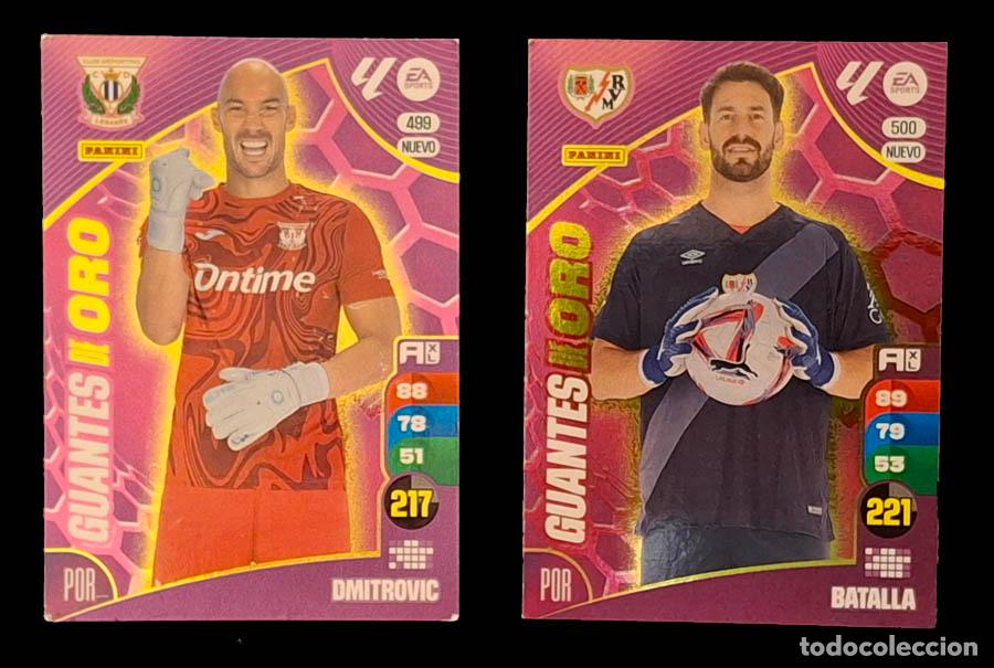 Cromos de f&uacute;tbol: 2 cards Guantes de Oro Adrenalyn 2024-2025 24-25