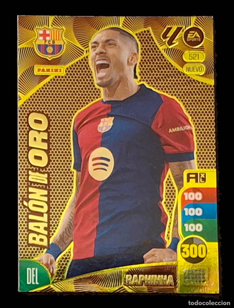 Football Stickers: 520 RAPHINHA FC BARCELONA BALON DE OROADRENALYN XL