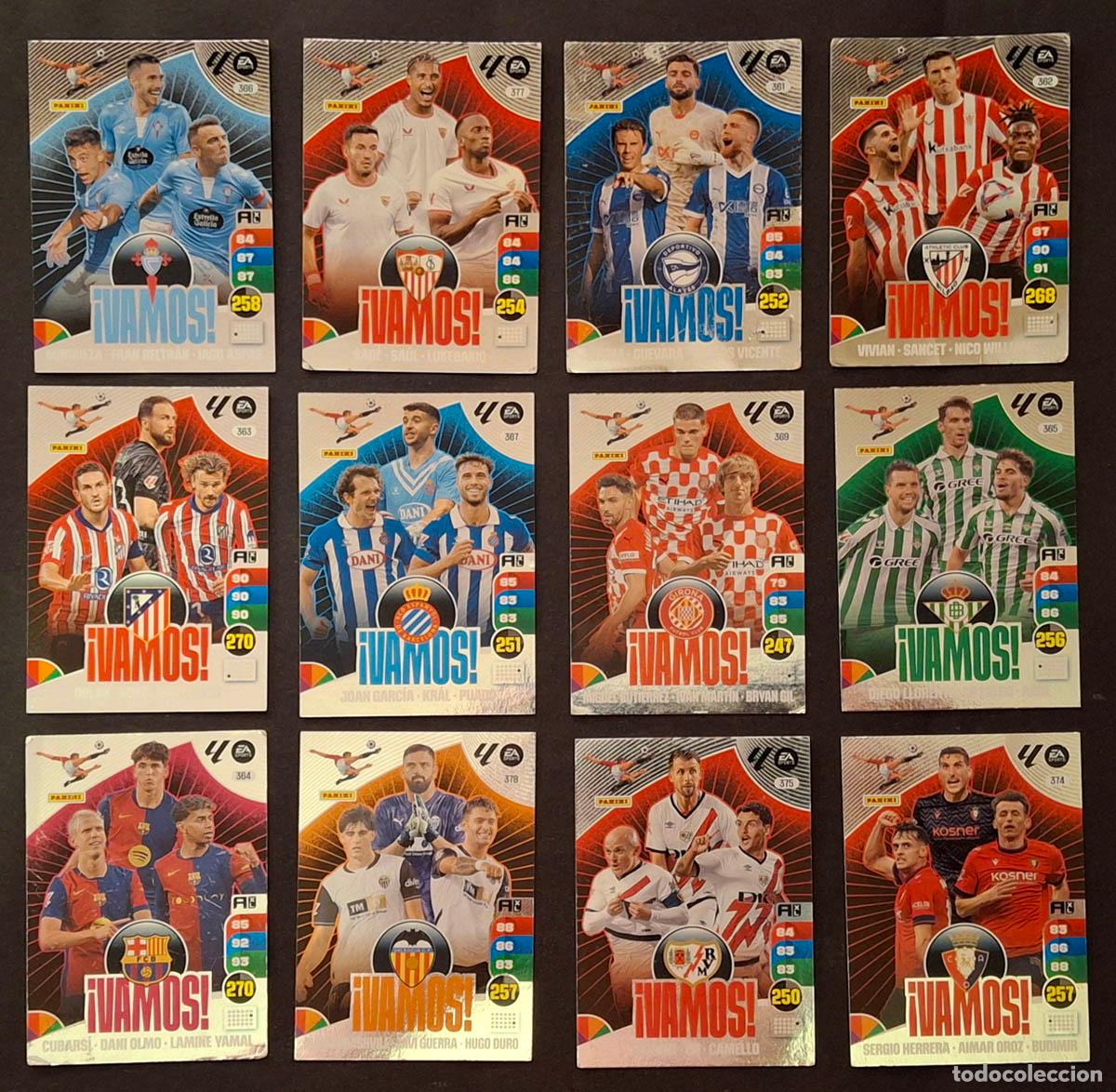 Cromos de f&uacute;tbol: 12 cards Vamos Adrenalyn 2024-2025 24-25