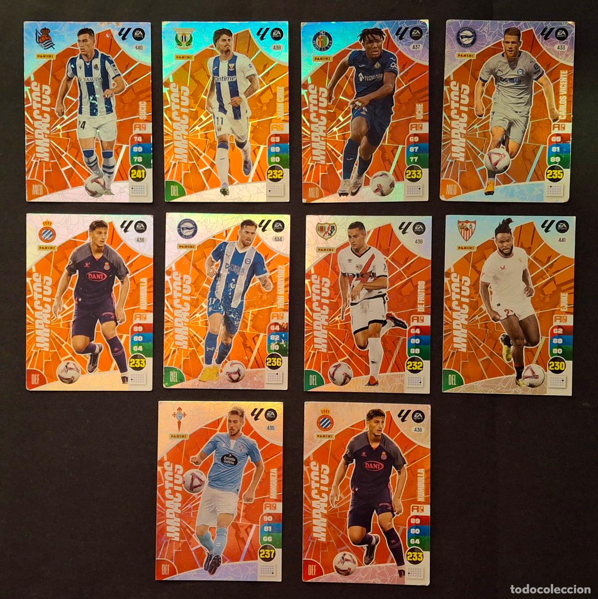 Cromos de f&uacute;tbol: 10 cards Impactos Adrenalyn 2024-2025 24-25