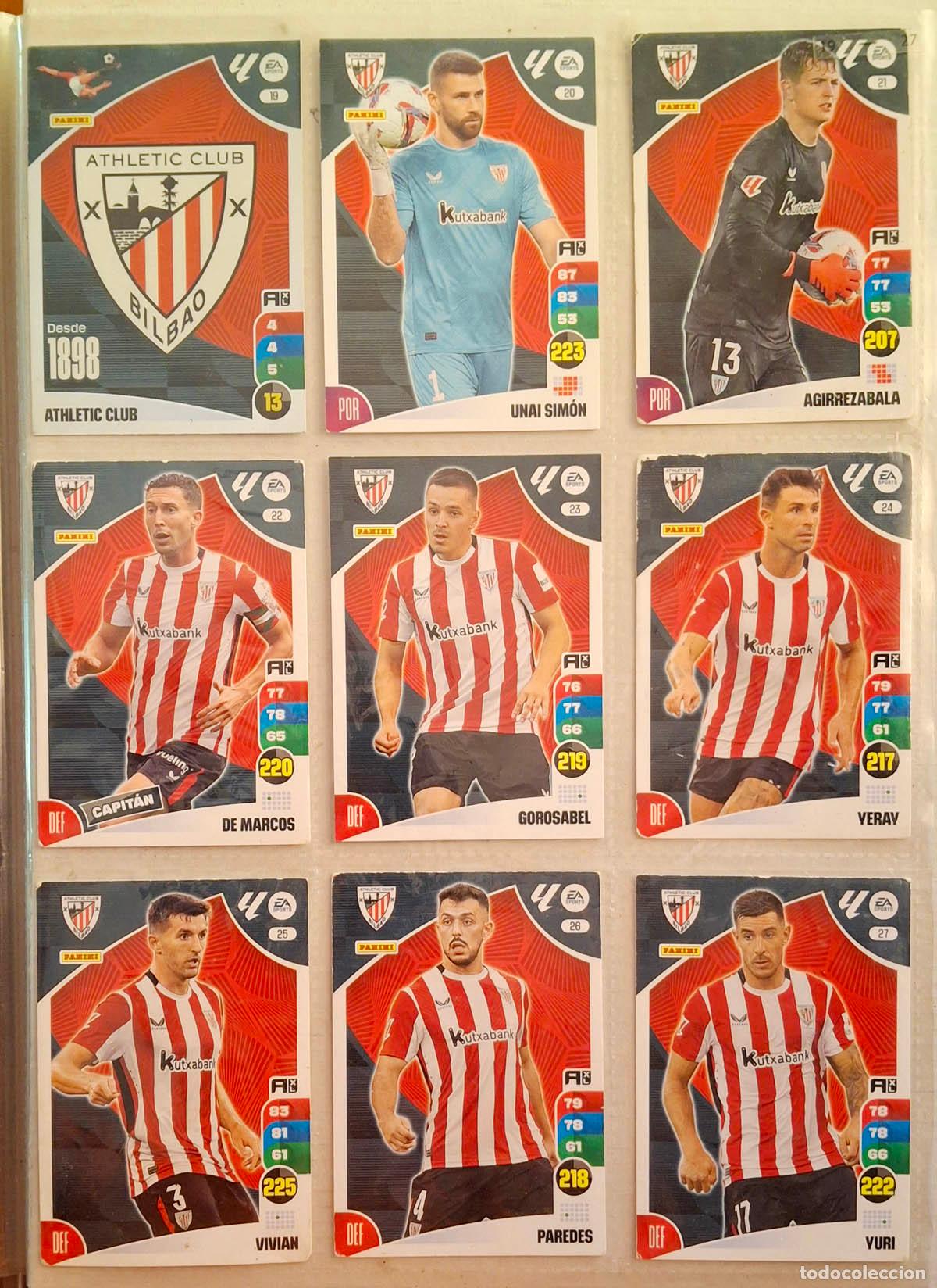 Cromos de f&uacute;tbol: Equipo Athletic de Bilbao, 18 cards Adrenalyn 2024-2025 24-25. Ver 4 fotos