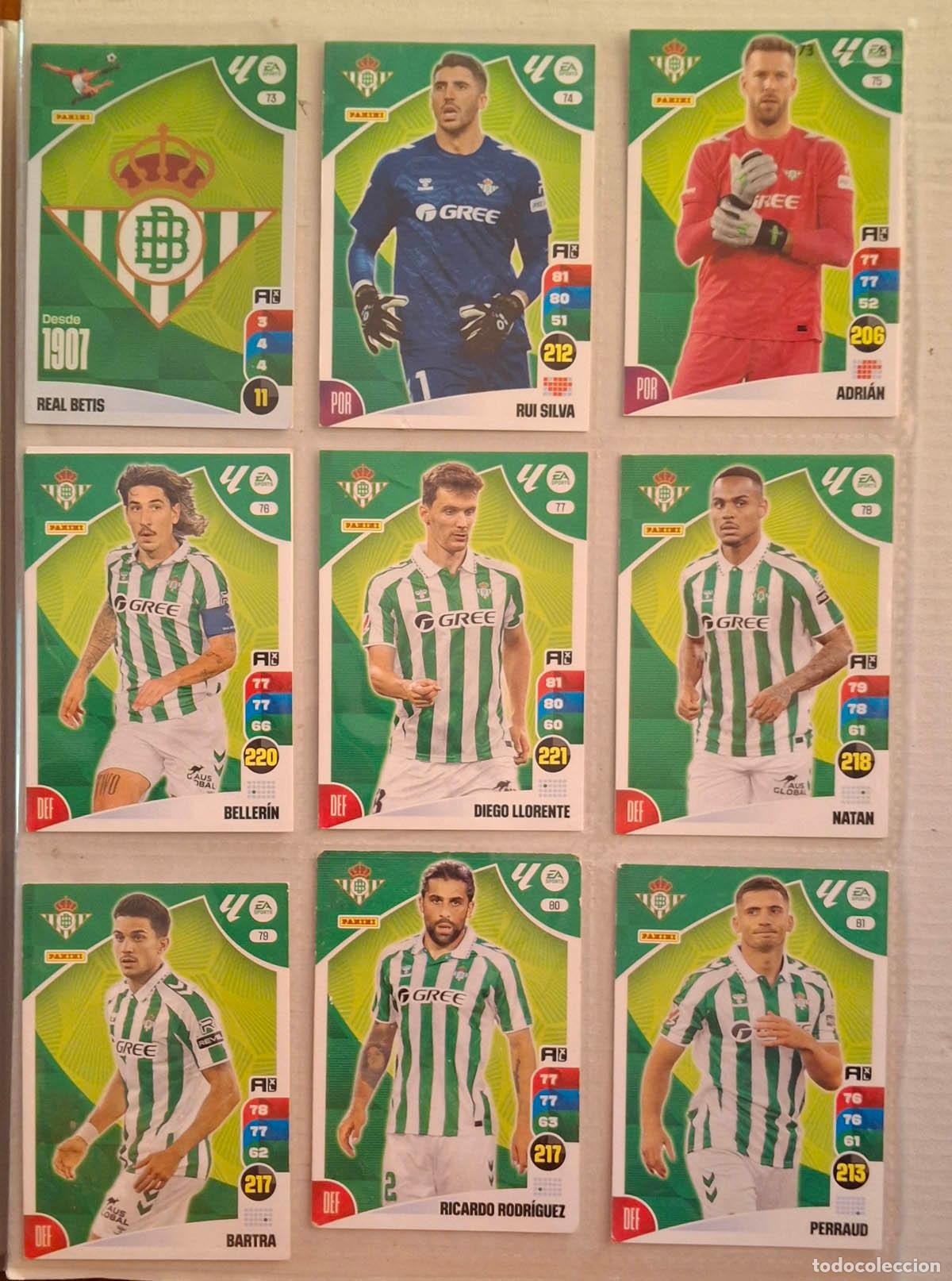 Cromos de Futebol: Equipo Betis, 22 cards Adrenalyn 2024-2025 24-25. Ver 4 fotos