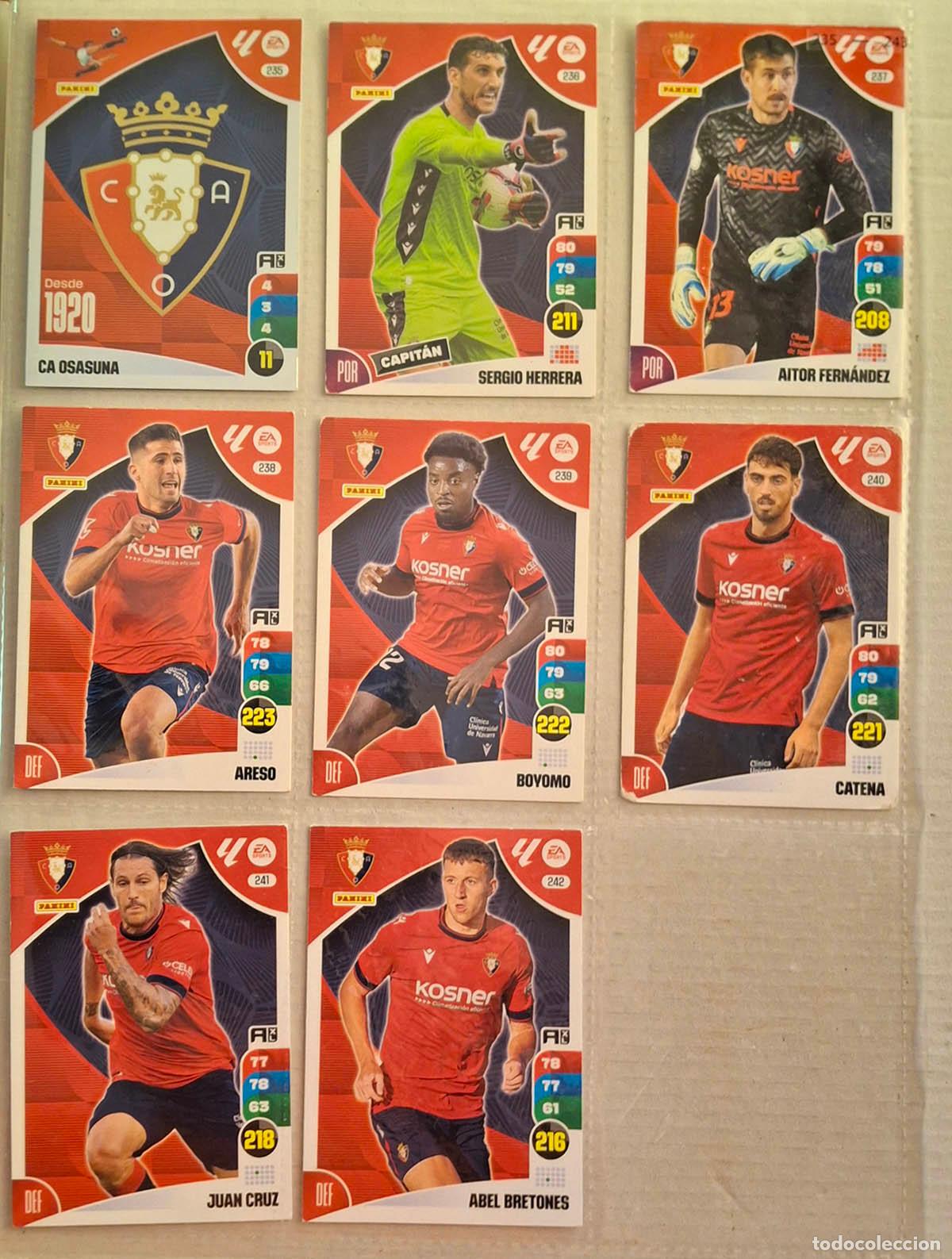 Cromos de Futebol: Equipo Osasuna, 16 cards Adrenalyn 2024-2025 24-25. Ver 4 fotos