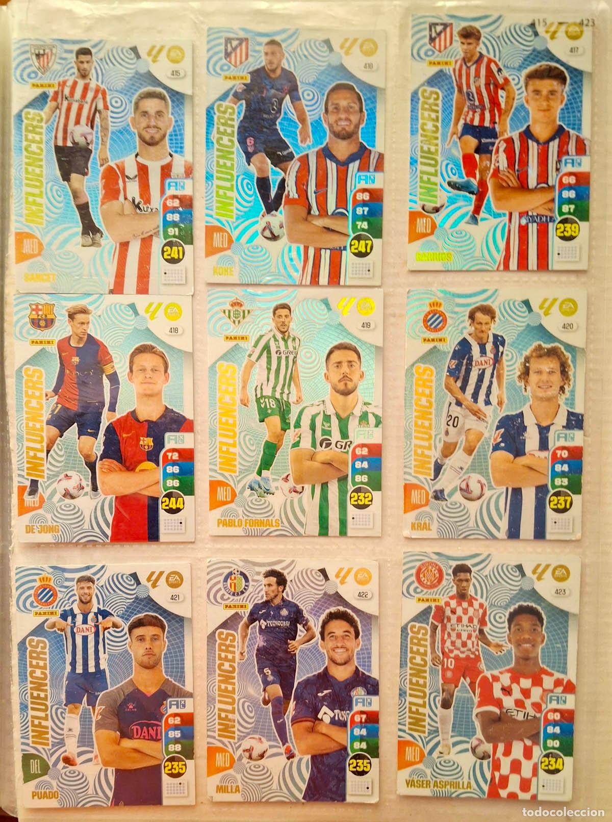 Football Stickers: 9 cards Influencers Adrenalyn 2024-2025 24-25