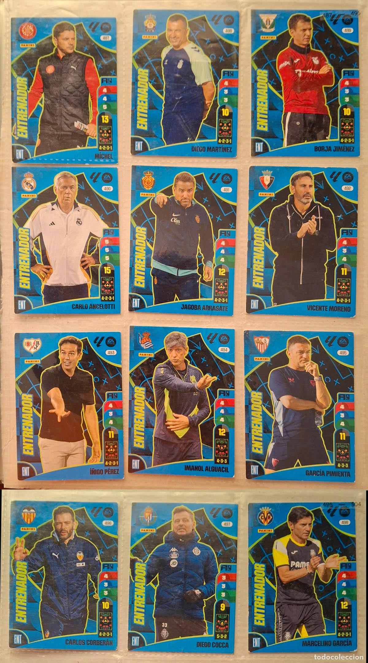 Football Stickers: 12 cards Entrenador Adrenalyn 2024-2025 24-25