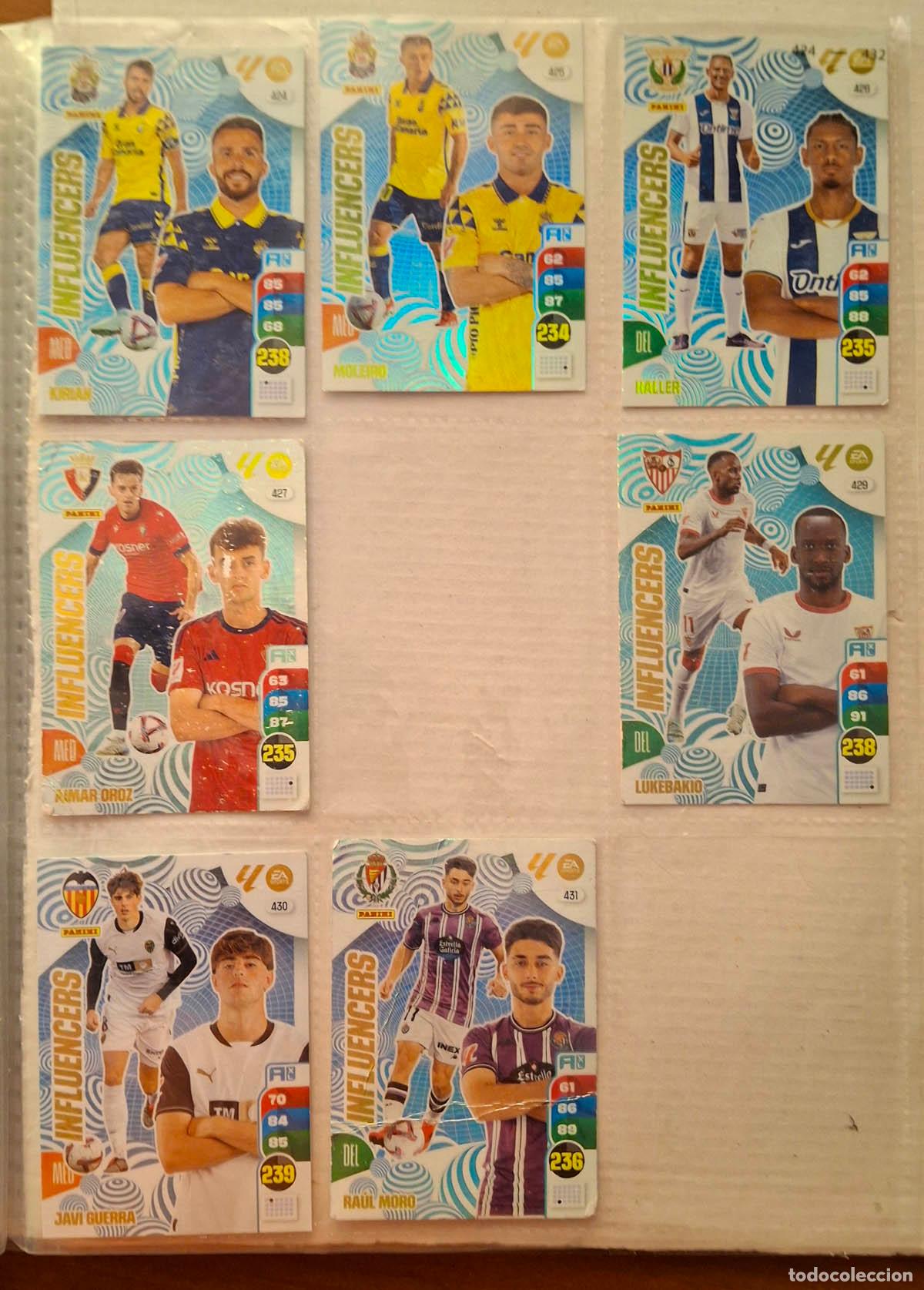 Football Stickers: 7 cards Influencers Adrenalyn 2024-2025 24-25