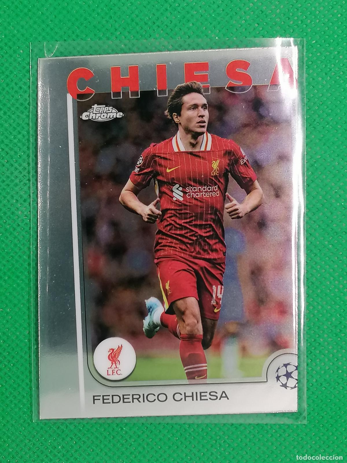 Cromos de F&uacute;tbol: 124 FEDERICO CHIESA LIVERPOOL ERROR DE CORTE FABRICA ⚽ TOPPS CHROME UCC 24 25 2024 2025 ⚽