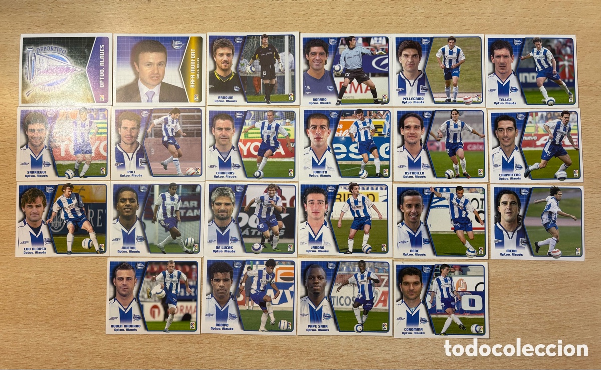 Cromos de Futebol: 22 cromos Deportivo Alav&eacute;s Ediciones Este 2005-06 sin pegar