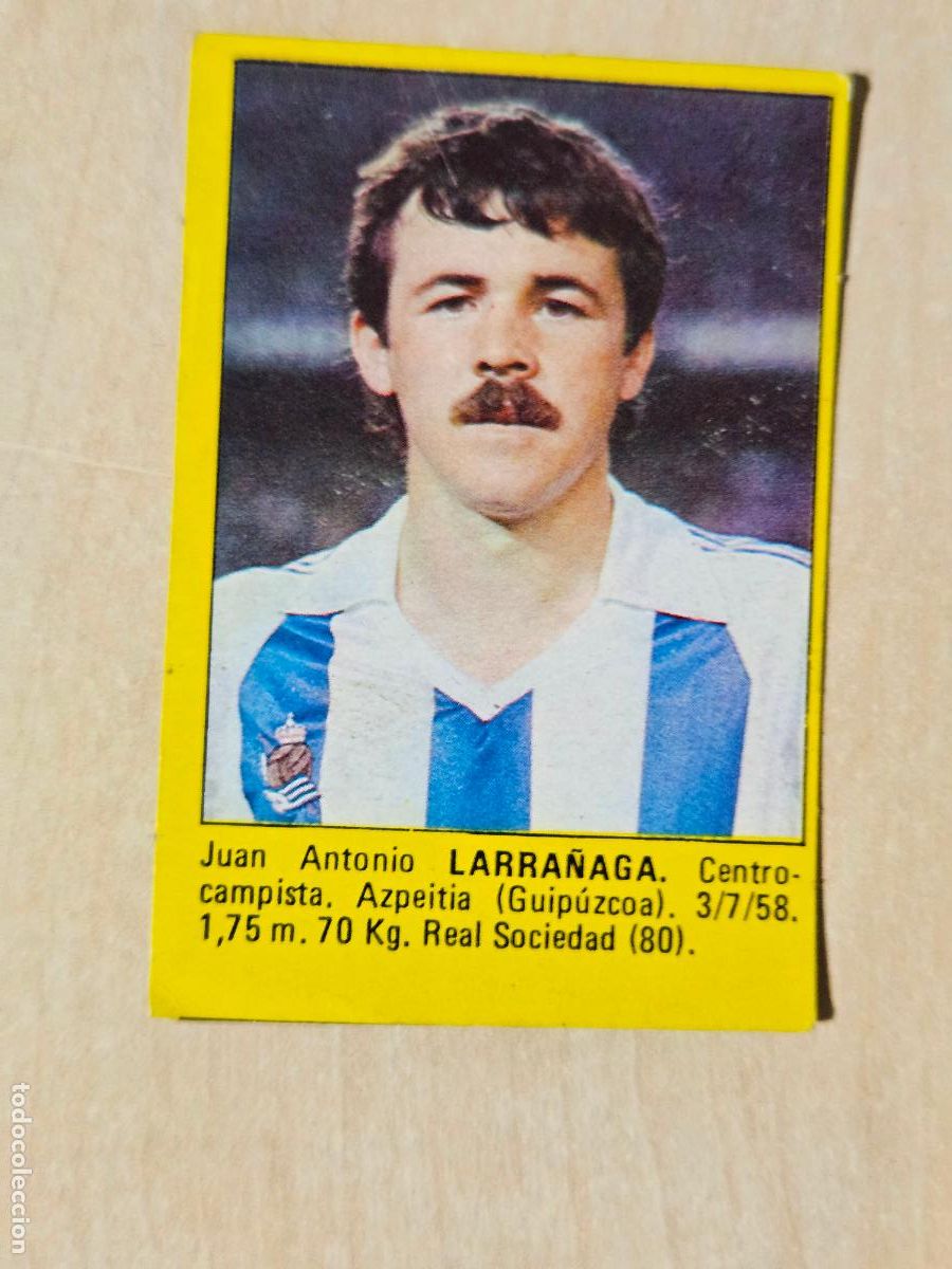 Fu&szlig;ball-Sticker: LARRA&Ntilde;AGA - DEL ALBUM SUPER F&Uacute;TBOL 84 ROLL&Aacute;N - CROMO SIN PEGAR - REAL SOCIEDAD