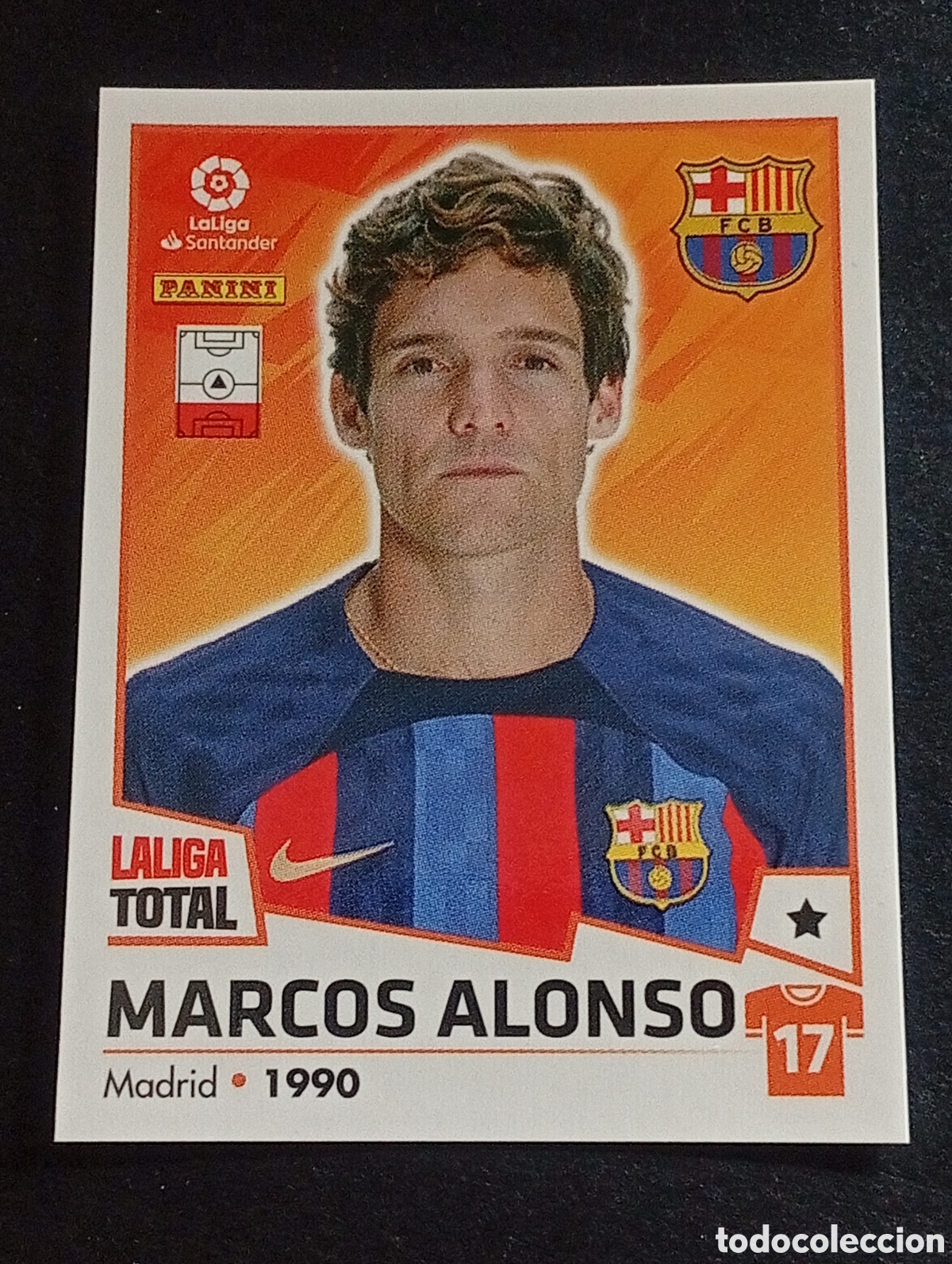 Cromos de Futebol: 77 MARCOS ALONSO BARCELONA LALIGA TOTAL 2022 2023 22 23 LA LIGA PANINI CROMOS STICKERS