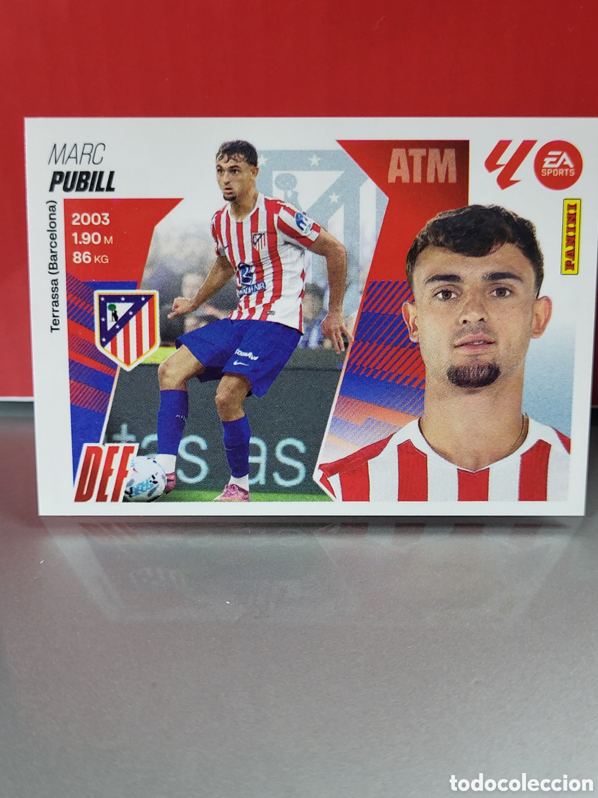 Cromos de F&uacute;tbol: PUBILL ATLETICO DE MADRID COLOCA N&ordm; 5 BIS LIGA ESTE 25 26 2025 2026 PANINI