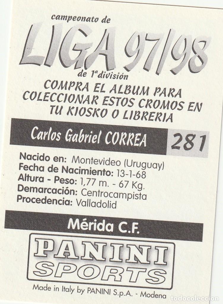 Cromos de f&uacute;tbol: PANINI 97-98. CORREA. NUNCA PEGADO. - Foto 2