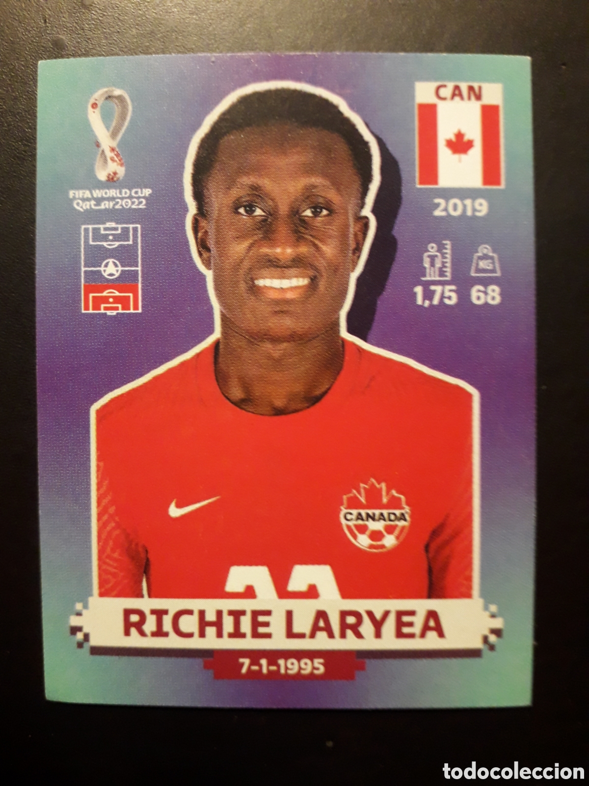 Cartes &agrave; collectionner de Football: RICHIE LARYEA CANAD&Aacute; N&deg; 8 COPA MUNDIAL DE F&Uacute;TBOL QATAR 2022 22 PANINI SIN PEGAR PEDIDO M&Iacute;NIMO 3&euro;