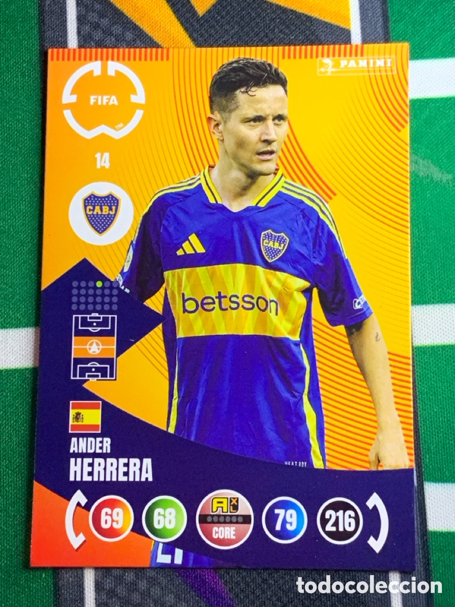 Cromos de f&uacute;tbol: 14 Ander Herrera CA Boca Juniors Team Mate Adrenalyn FIFA WORLD CUP 2025