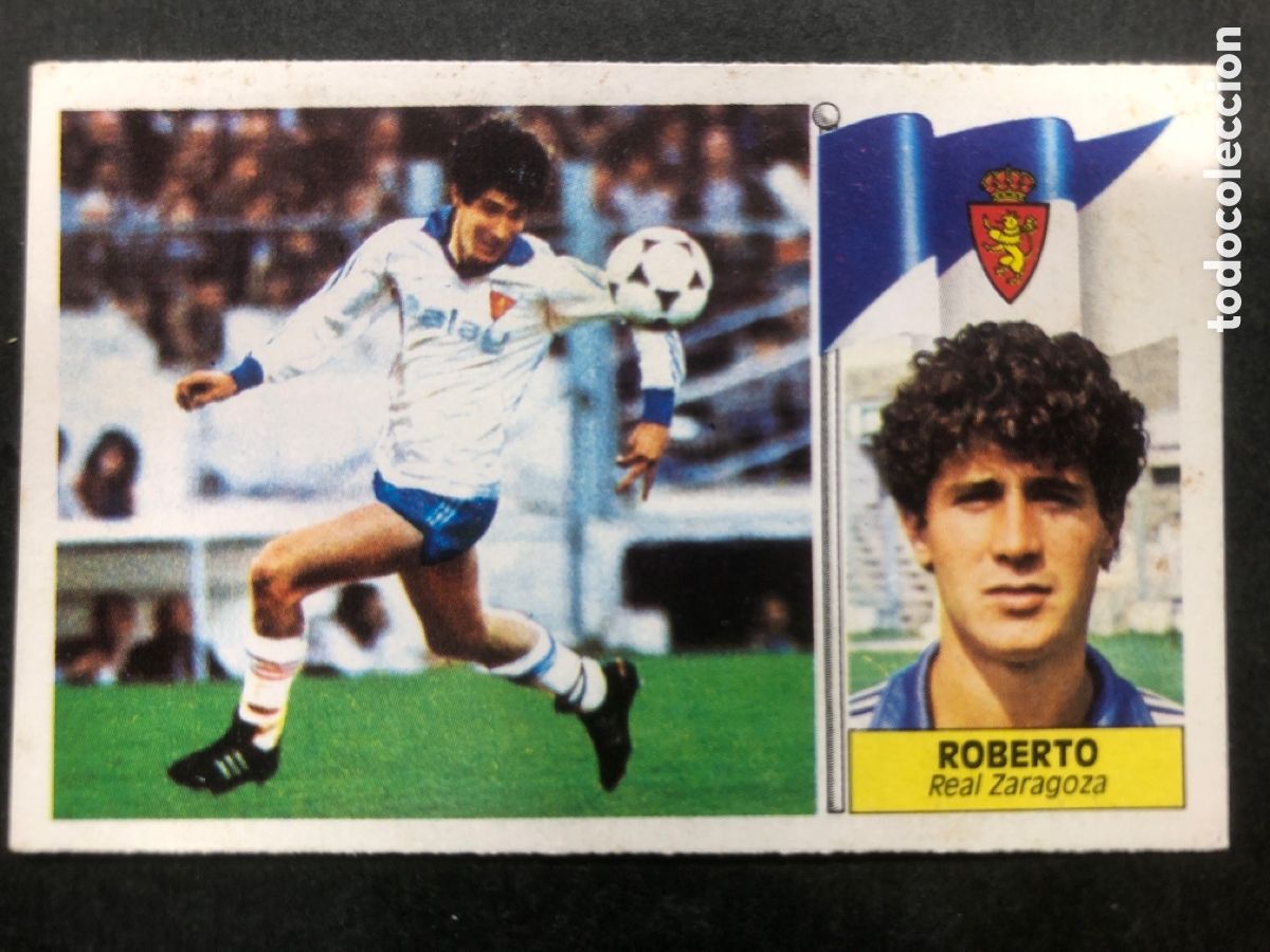 Cromos de F&uacute;tbol: CROMO FUTBOL SIN PEGAR COLOCA ROBERTO REAL ZARAGOZA LIGA 86-87 EDITORIAL ESTE