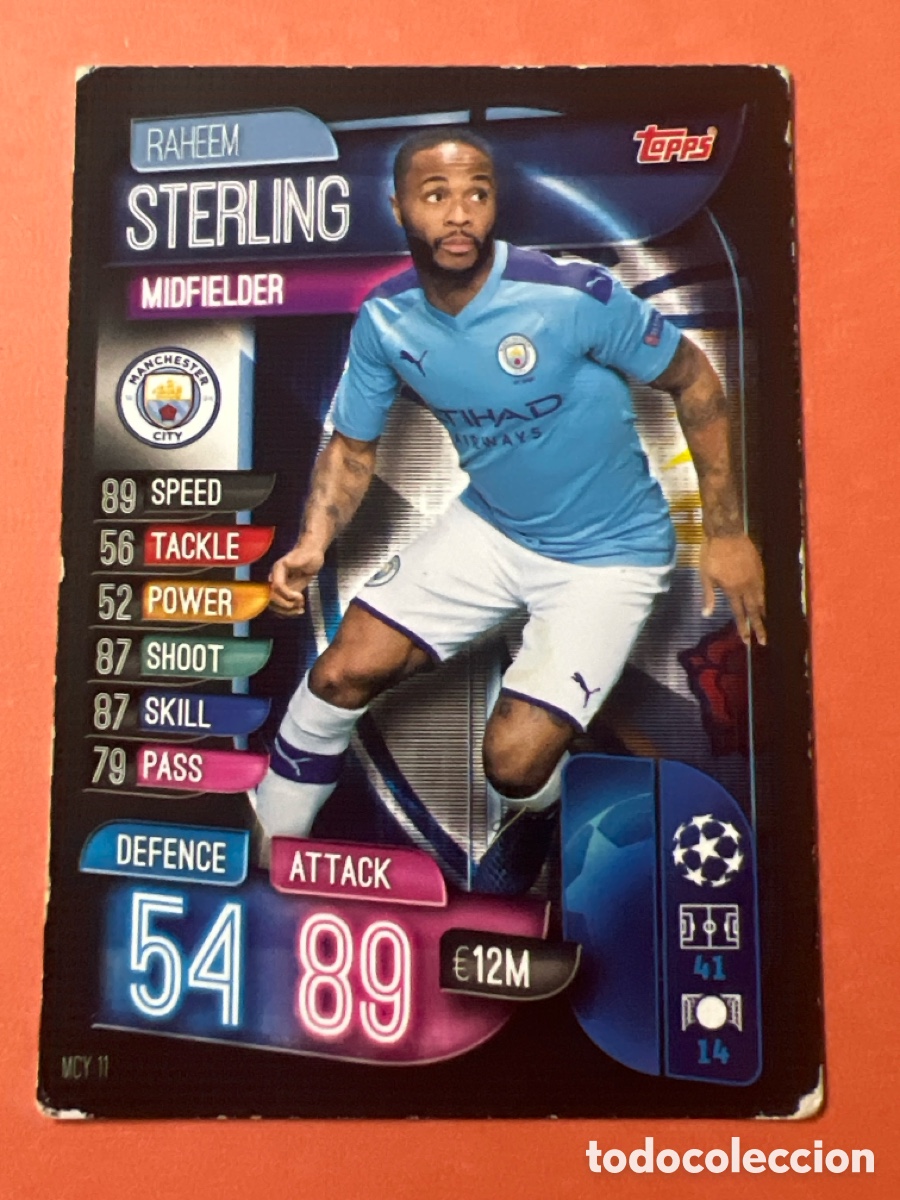 Football Stickers: C7688. MCY11 STERLING MANCHESTER CITY MCY 11 MATCH ATTAX CHAMPIONS 2019 2020 TOPPS 19 20