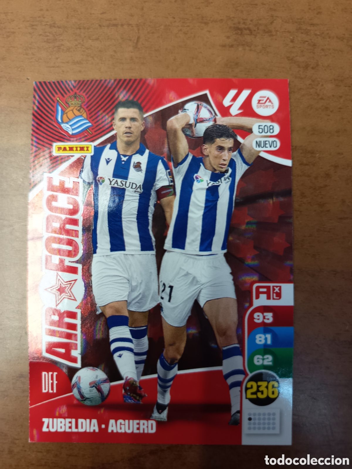 Cromos de F&uacute;tbol: 508 NUEVO AIR FORCE ADRENALYN 2024 2025