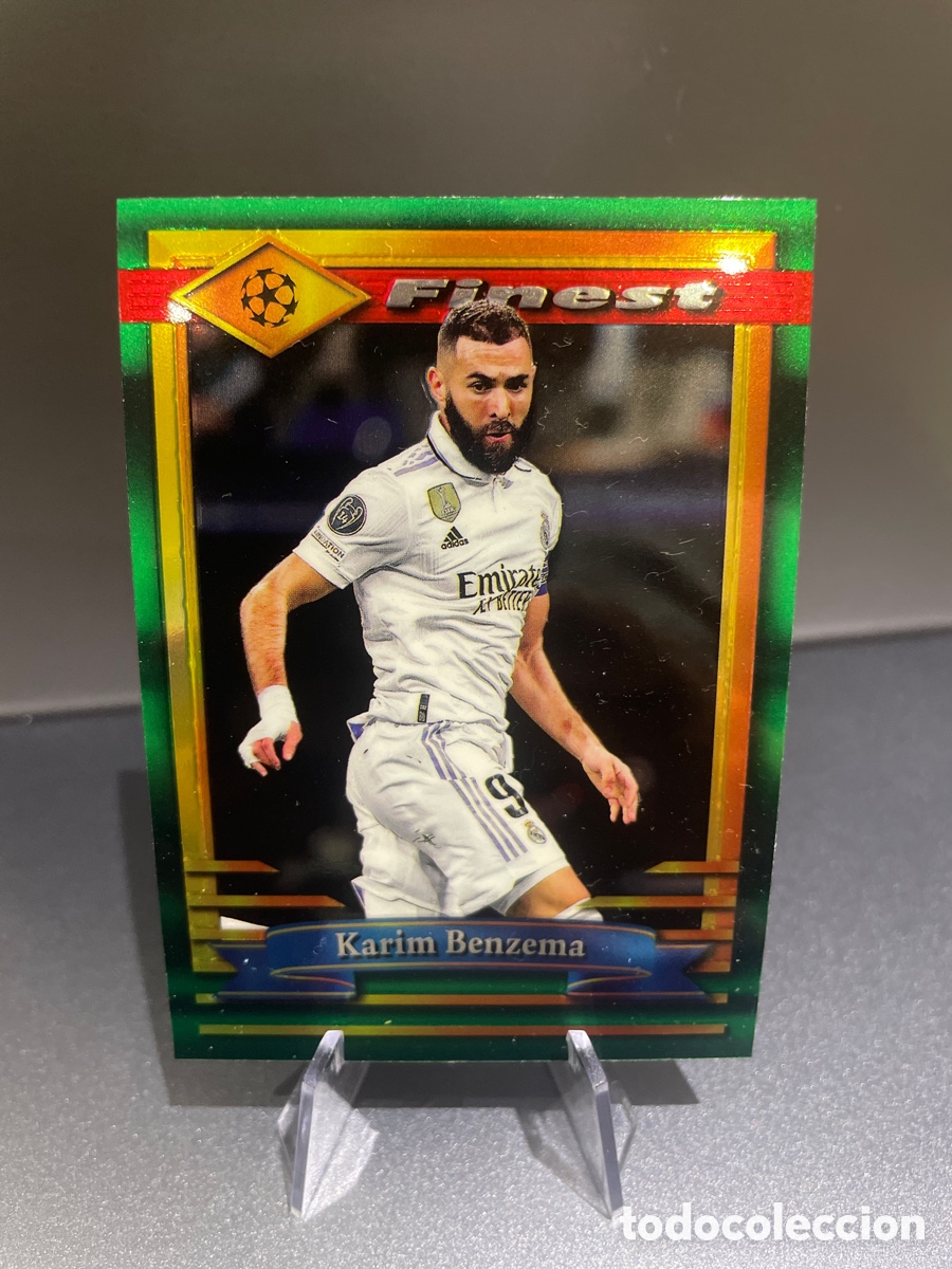 Cromos de F&uacute;tbol: Benzema 43 Topps Finest Flashbacks UCL 2022-23 Real Madrid