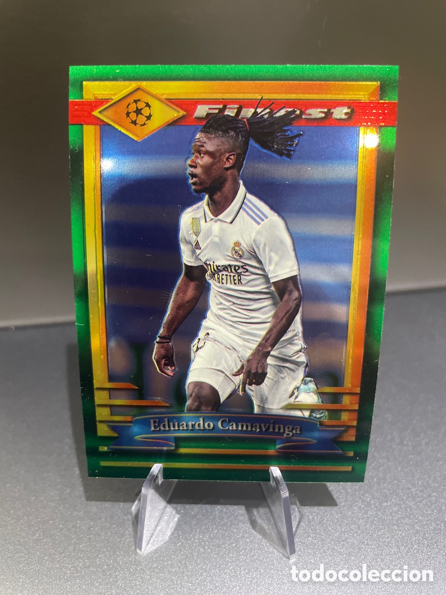 Cromos de F&uacute;tbol: Camavinga 46 Topps Finest Flashbacks UCL 2022-23 Real Madrid