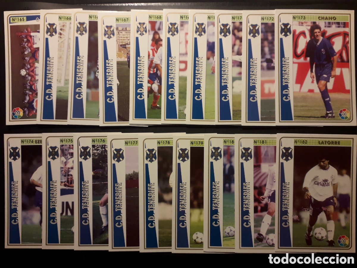 Cromos de Futebol: 19 CROMOS TENERIFE, LAS FICHAS LIGA 1994 1995 94 95 EQUIPO COMPLETO CON 1 &Uacute;LTIMA HORA MUNDICROMO MC
