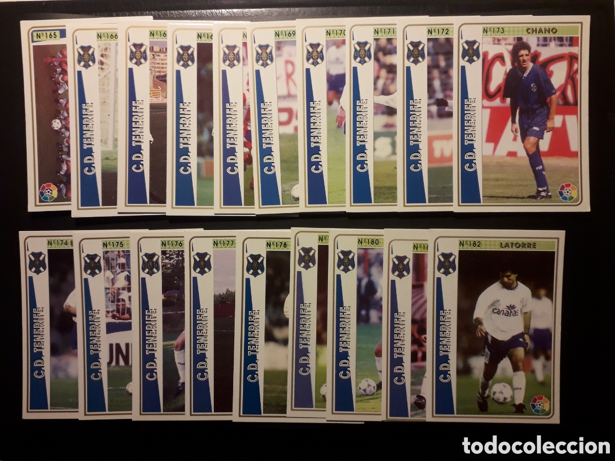 Cromos de Futebol: 19 CROMOS TENERIFE, LAS FICHAS LIGA 1994 1995 94 95 EQUIPO COMPLETO CON 1 &Uacute;LTIMA HORA MUNDICROMO MC