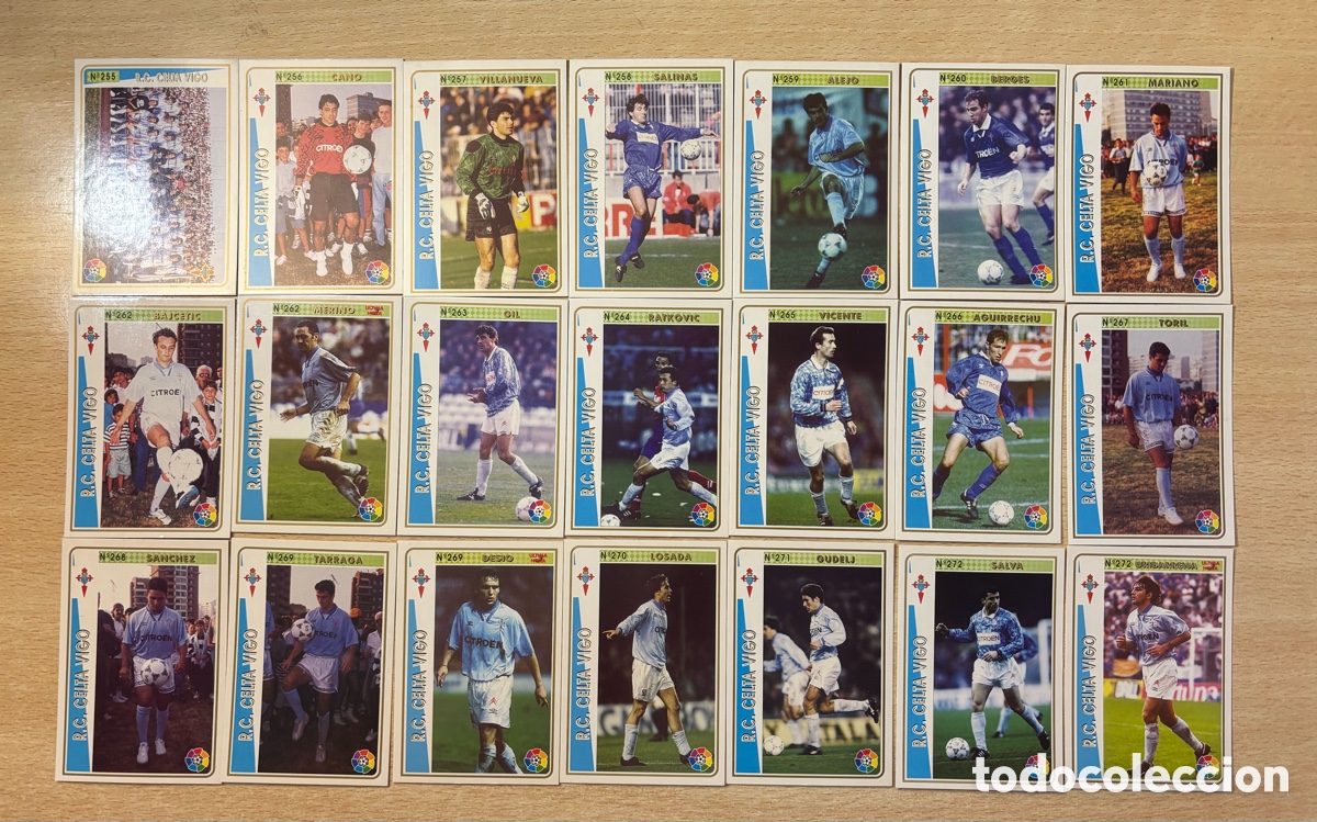 Cromos de F&uacute;tbol: 21 cromos Celta de Vigo Mundicromo 94-95 equipo completo
