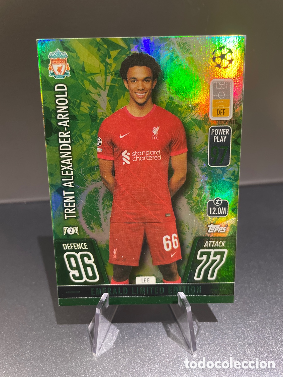 Cromos de F&uacute;tbol: Trent Alexander-Arnold LE E Limited Edition Esmerald Topps Match Attax 2021-22 Liverpool