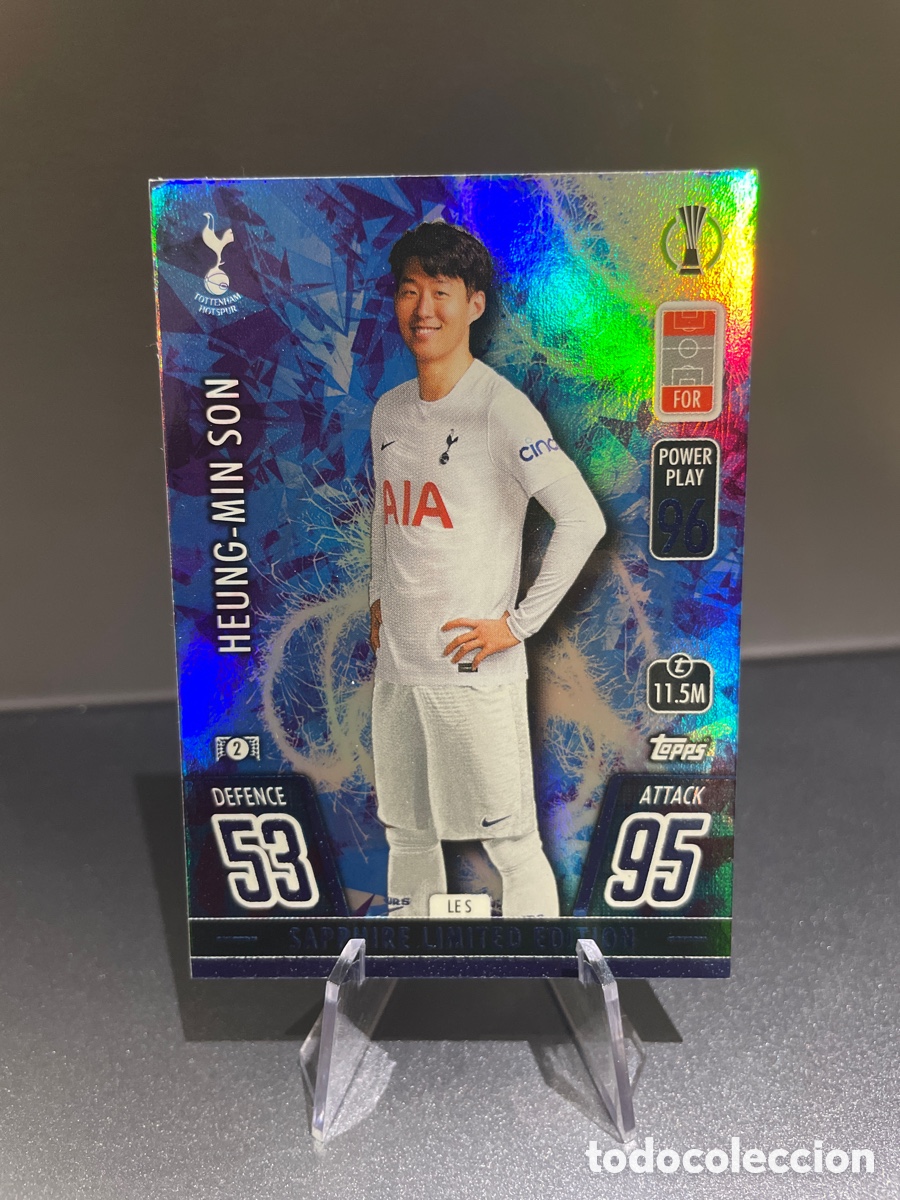 Cromos de F&uacute;tbol: Heung-Min Son LE S Limited Edition Sapphire Topps Match Attax 2021-22 Tottenham