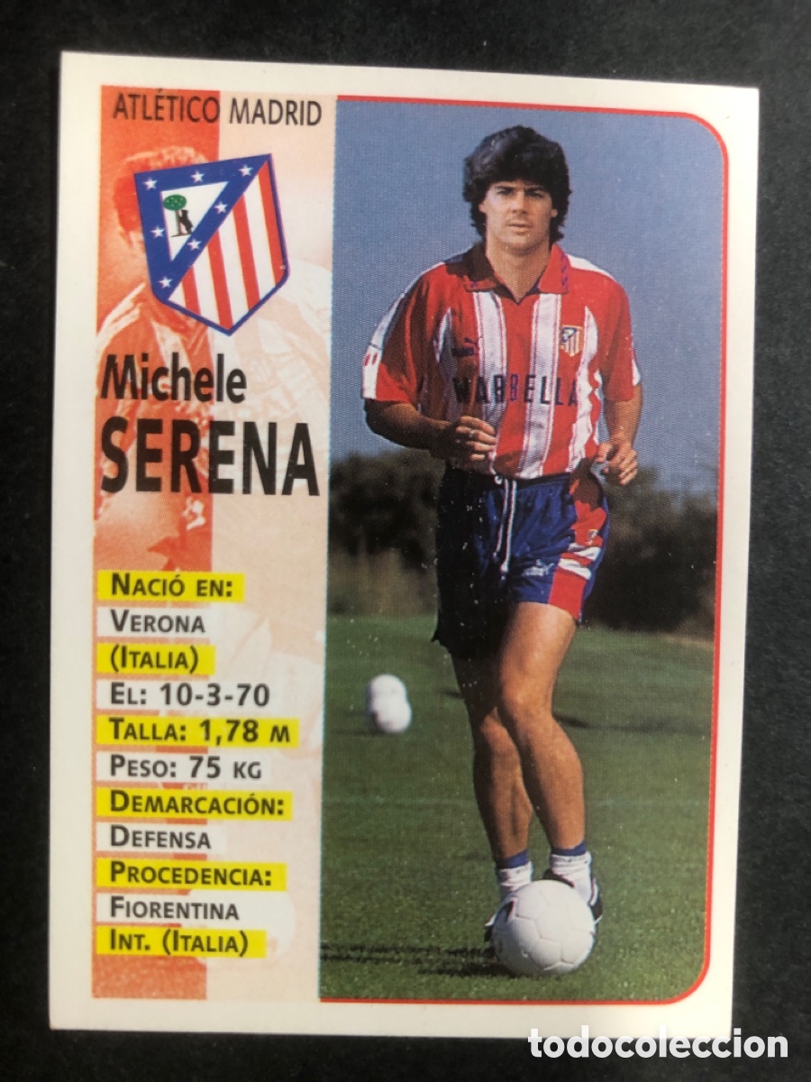 Figurine di Calcio: CROMO FUTBOL SIN PEGAR COLOCA MICHEL SERENA AT. MADRID LIGA 98-99 PANINI