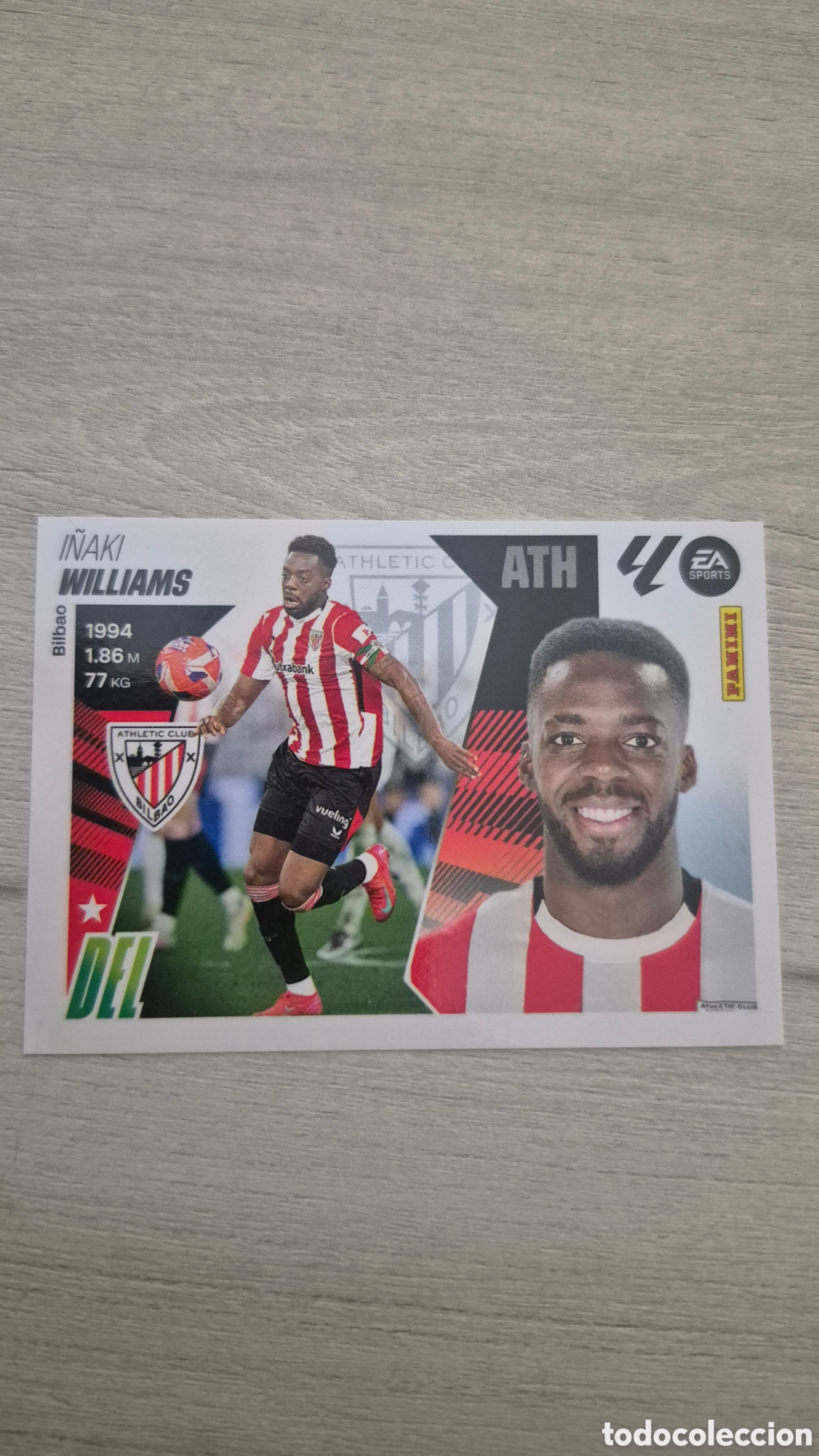Cromos de Futebol: N&deg;18 Athletic Bilbao Williams Liga Este 25/26