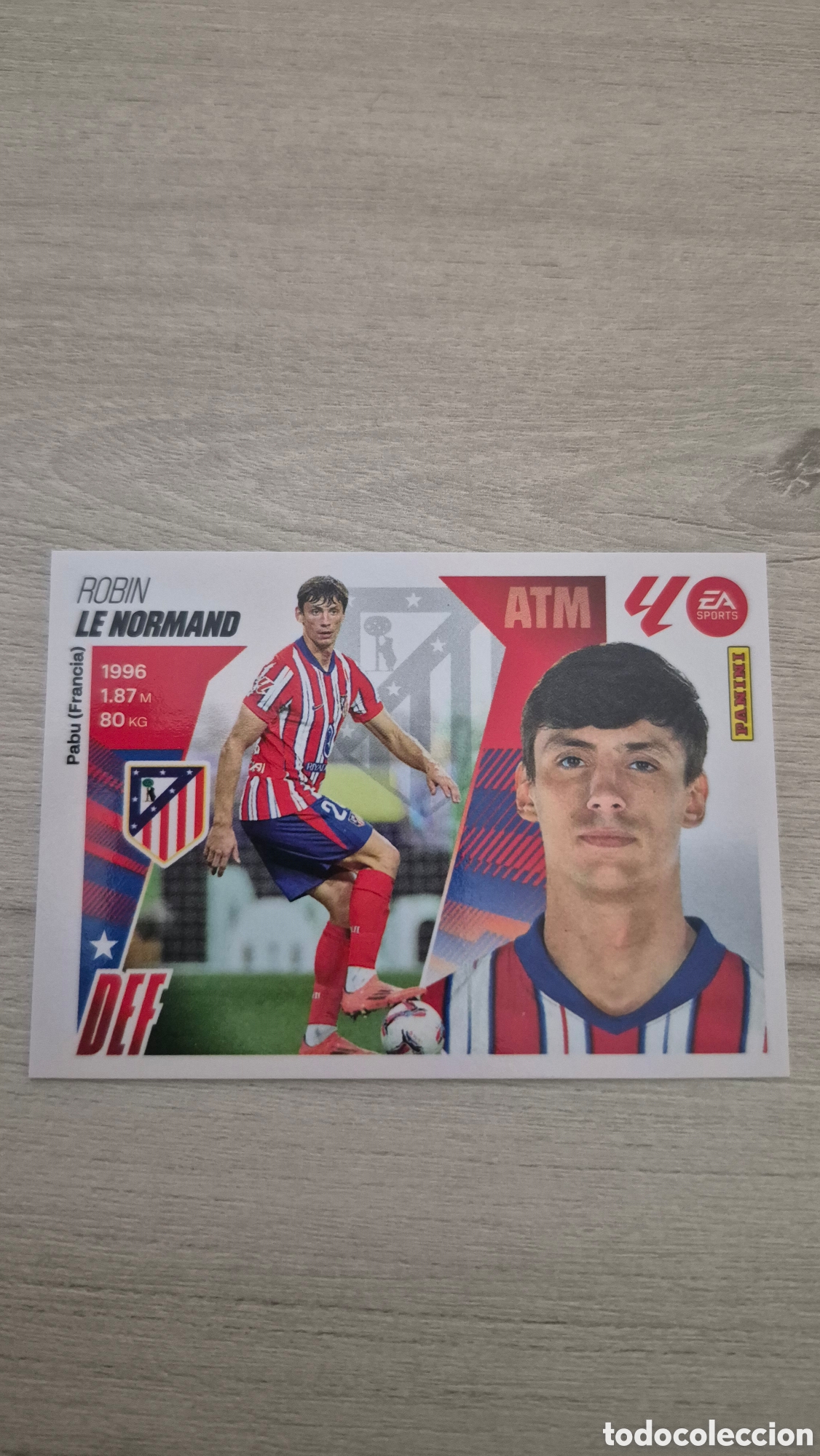 Fu&szlig;ball-Sticker: N&deg;7 Atl&eacute;tico Madrid Le Normand Liga Este 25/26