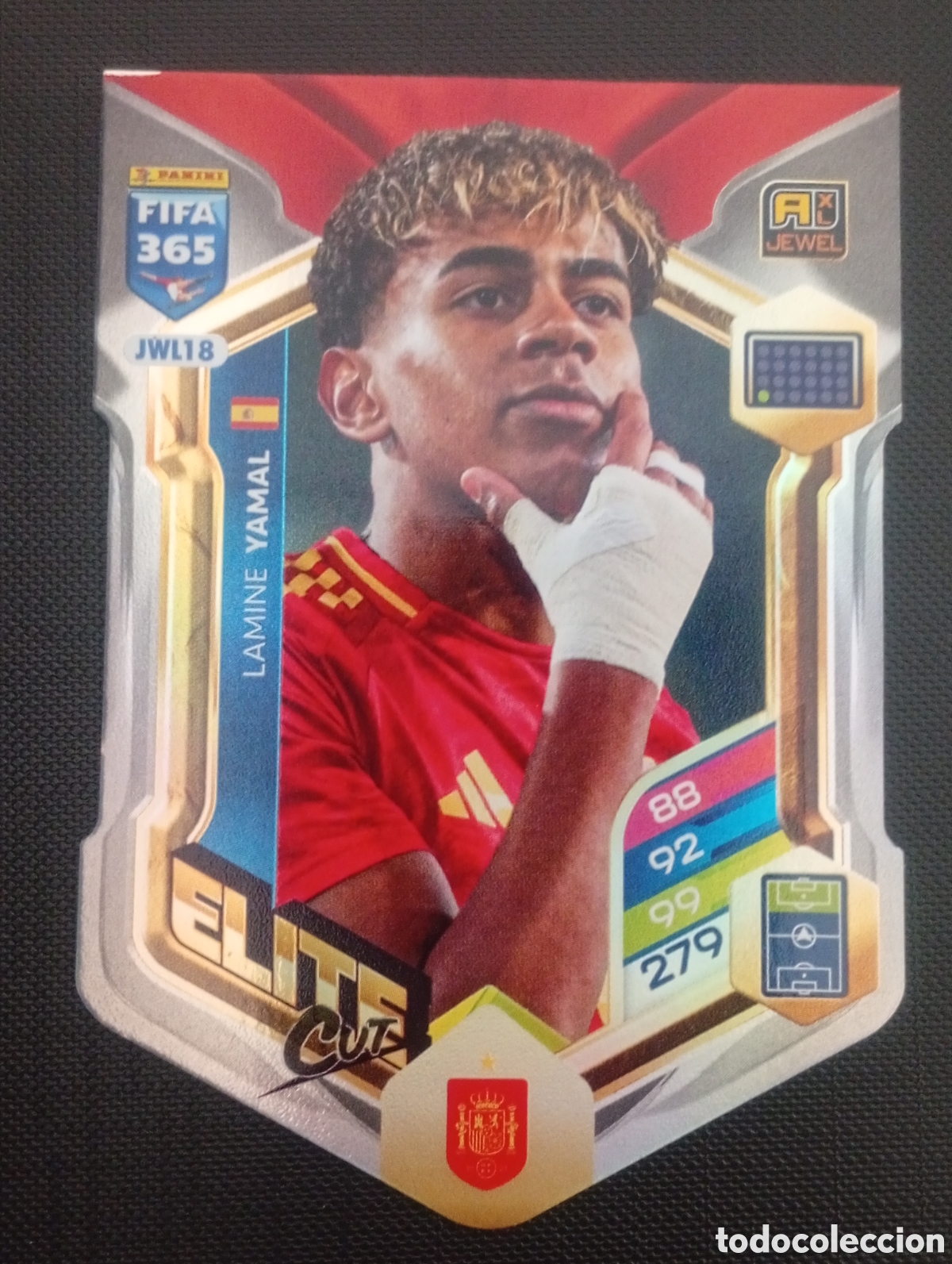 Cromos de f&uacute;tbol: JWL18 jewel cut elite YAMAL BARCELONA SPAIN ESPA&Ntilde;A ADRENALYN 365 2025 2026 26 CROMO PANINI TOPPS