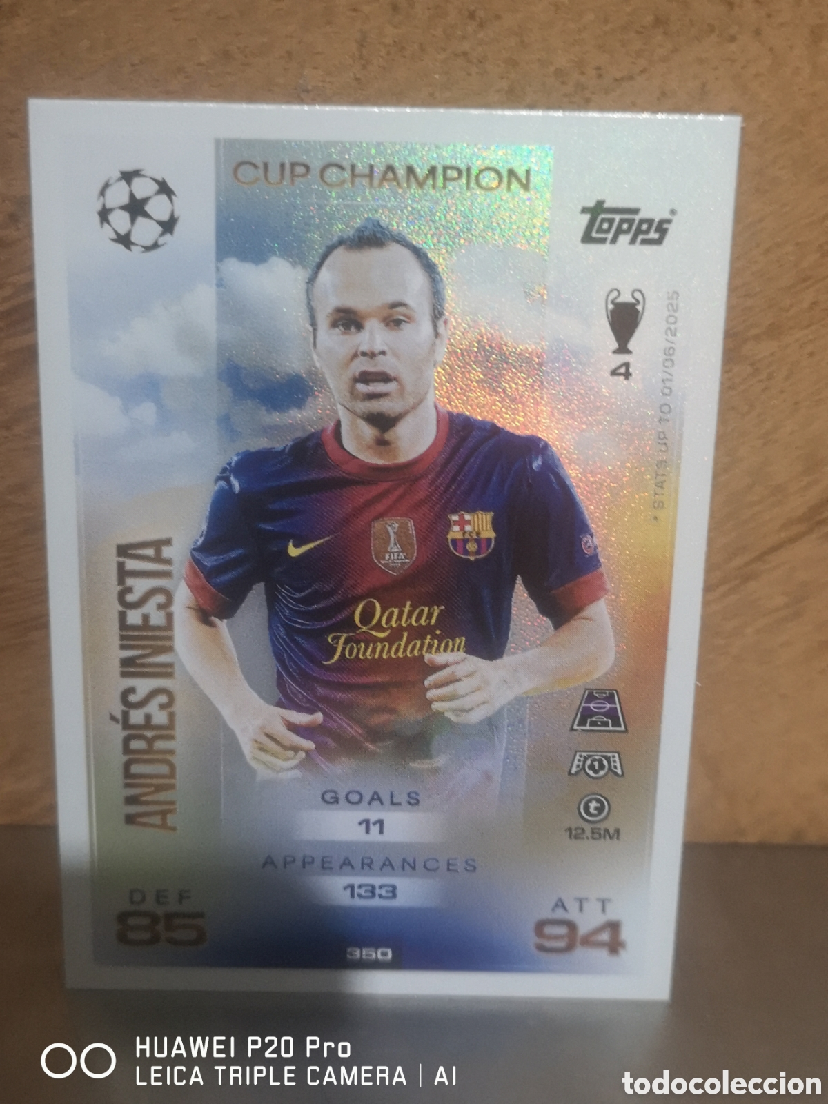 Cromos de Futebol: MATCH ATTAX 2025 - 26 CUP CHAMPION 350 - ANDRES INIESTA - BARCELONA