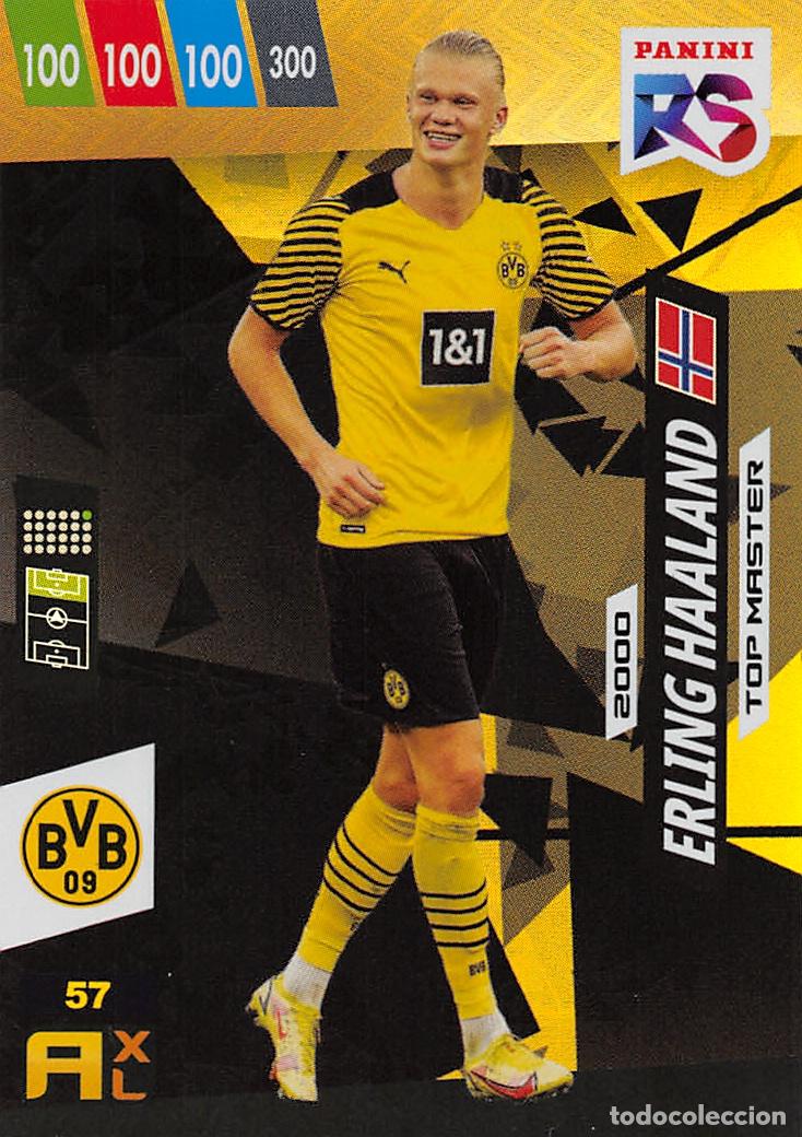 Cromos de F&uacute;tbol: PANINI ADRENALYN FIFA 365 2022 #57 ERLING HAALAND (BORUSSIA DORTMUND) TOP MASTER RISING STARS