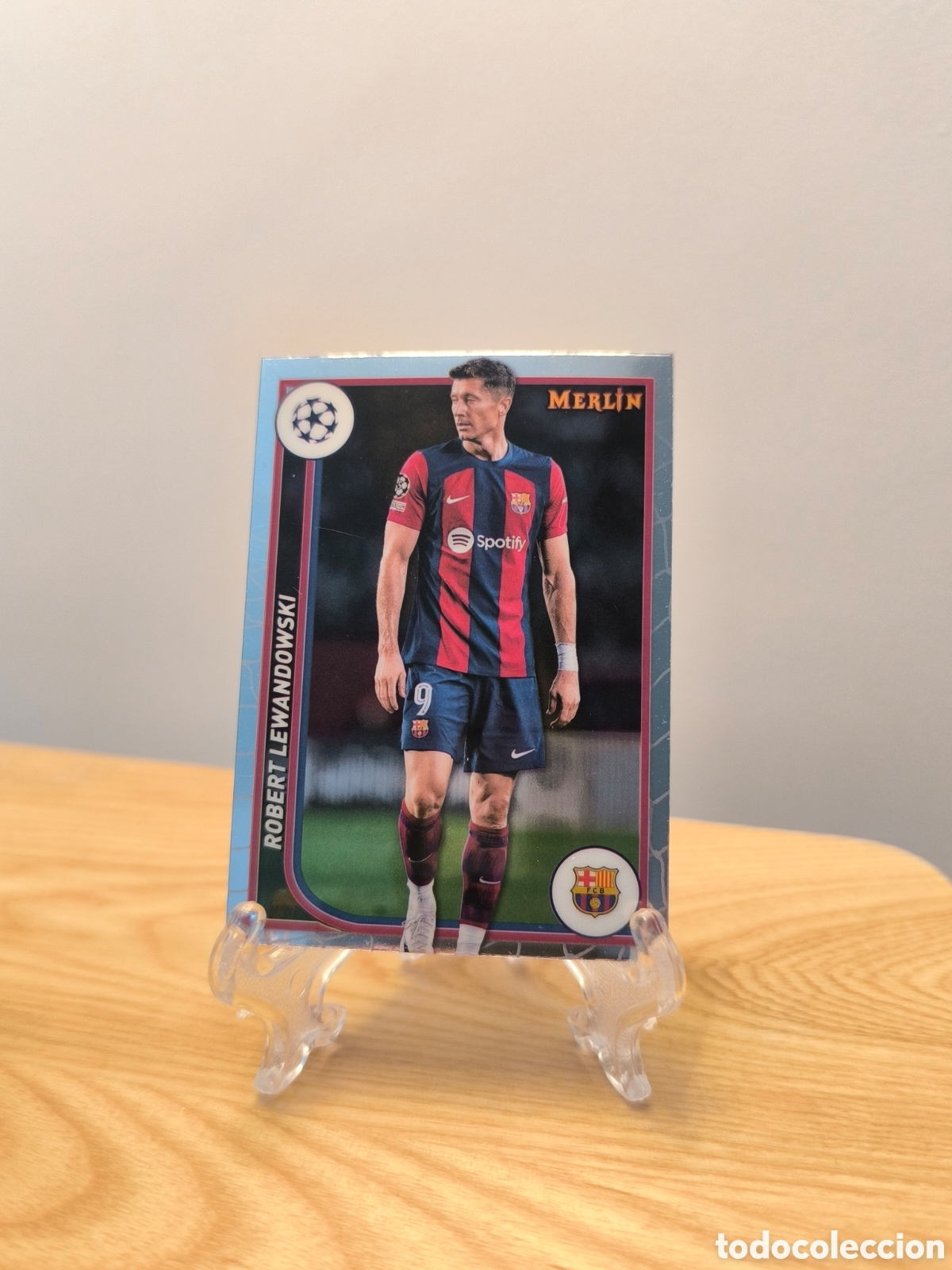 Fu&szlig;ball-Sticker: Lewandowski Topps Merl&iacute;n Barcelona