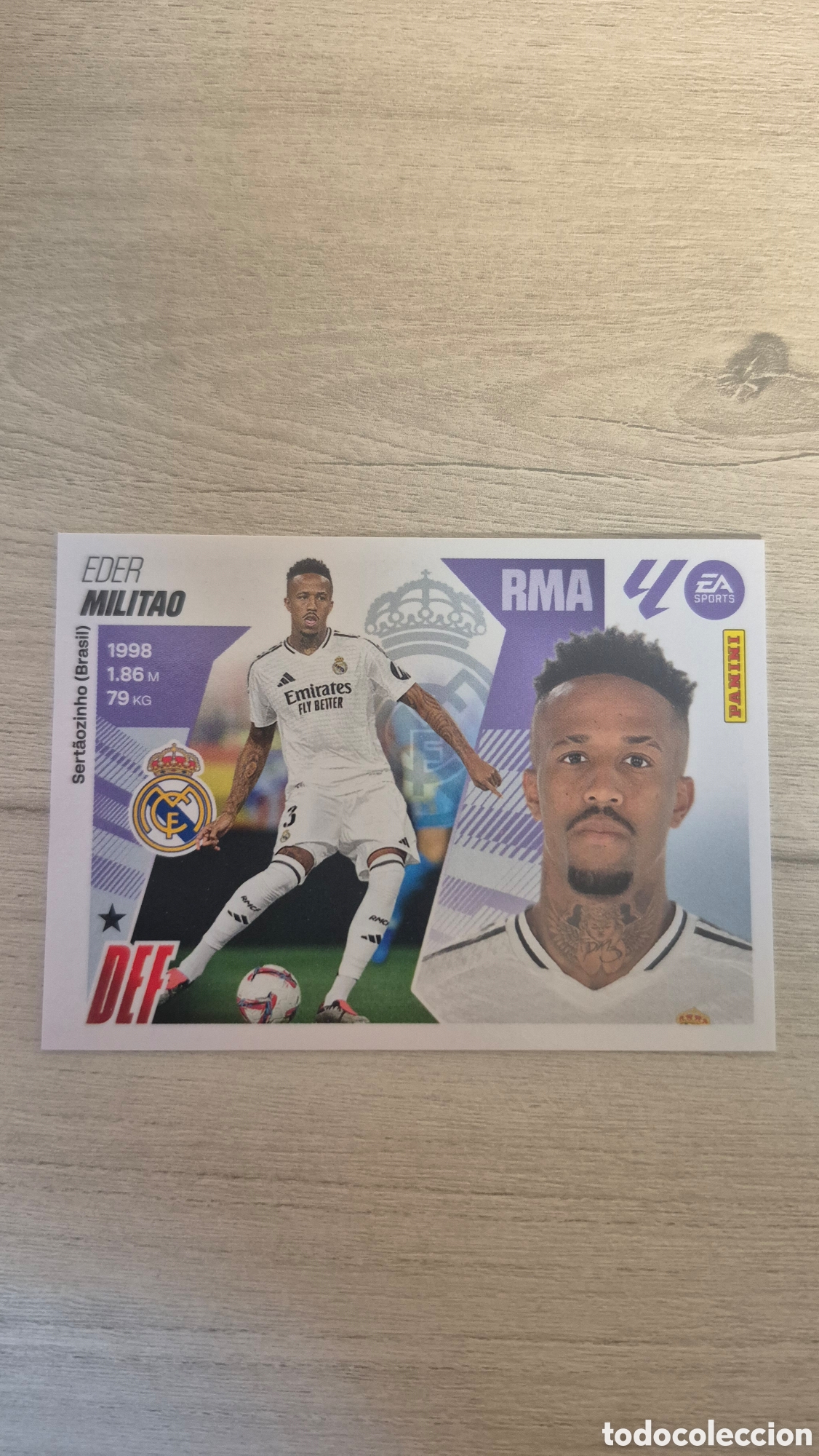 Cromos de F&uacute;tbol: N&deg;8 Real Madrid Militao Liga Este 25/26