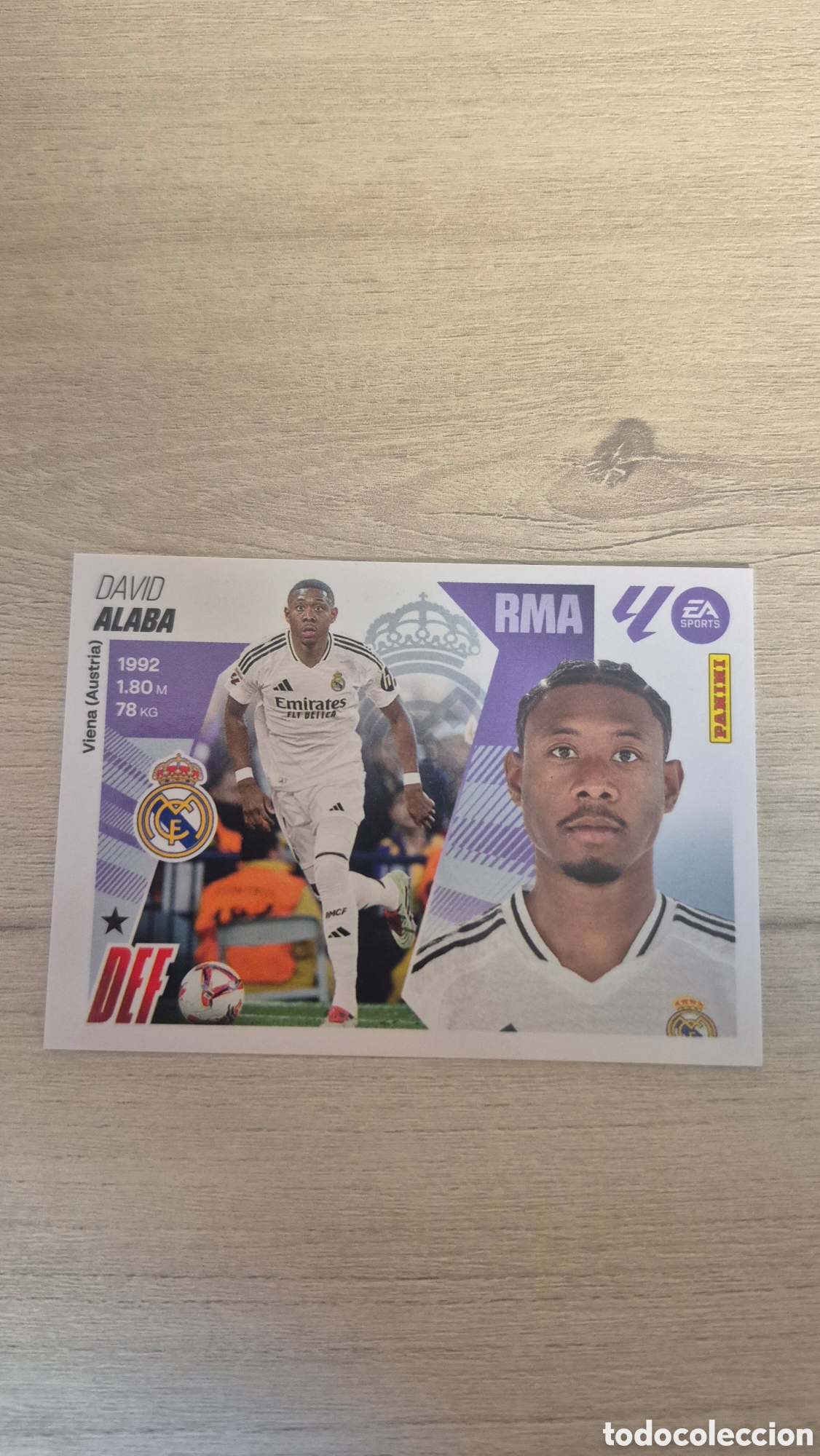 Cromos de f&uacute;tbol: N&deg;9 Real Madrid Alaba Liga Este 25/26