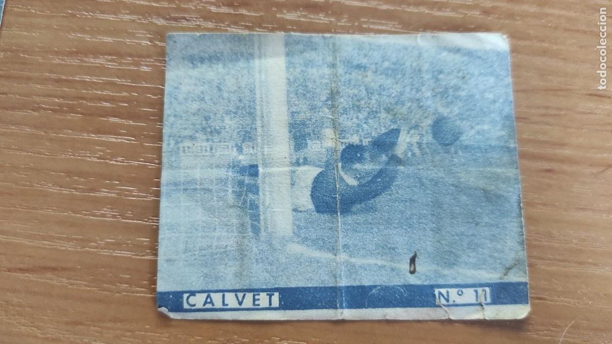 Cromos de F&uacute;tbol: Barcelona -N&ordm; 11, Calvet -Campeones Grandes figuras del f&uacute;tbol Espa&ntilde;ol 1948-1949, 48-49