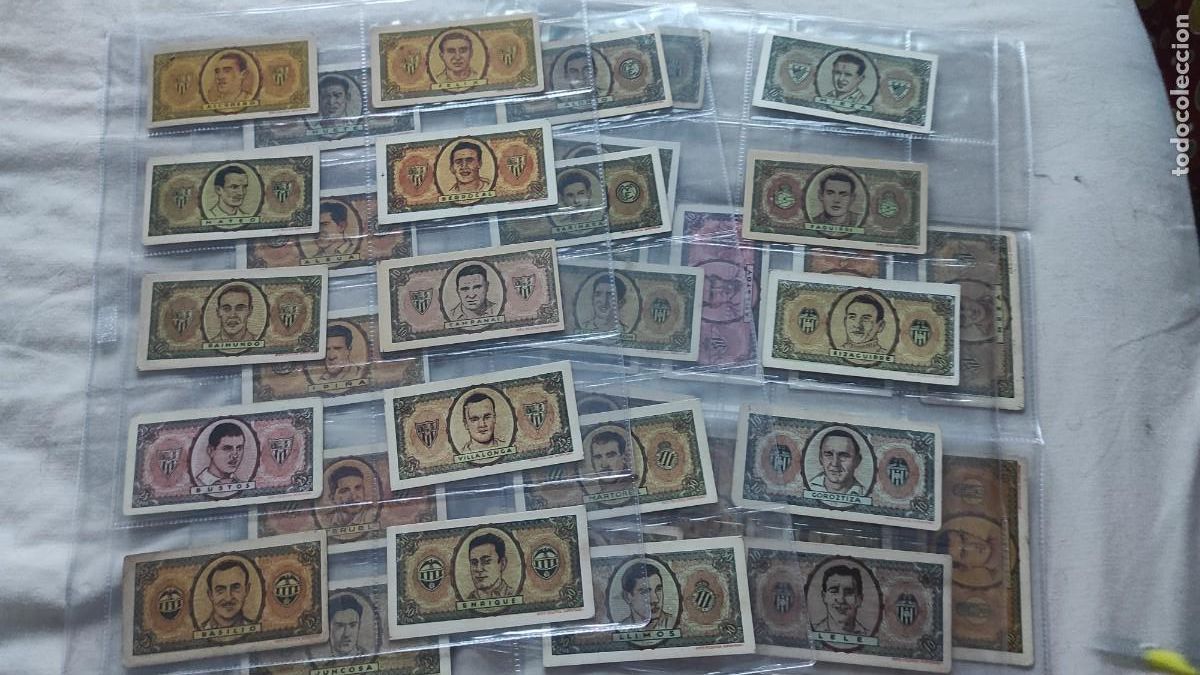 Cromos de F&uacute;tbol: Lote 36 cromos futbol billetes Real Madrid Sevilla Espa&ntilde;ol Valencia Atl&eacute;tico Aviaci&oacute;n
