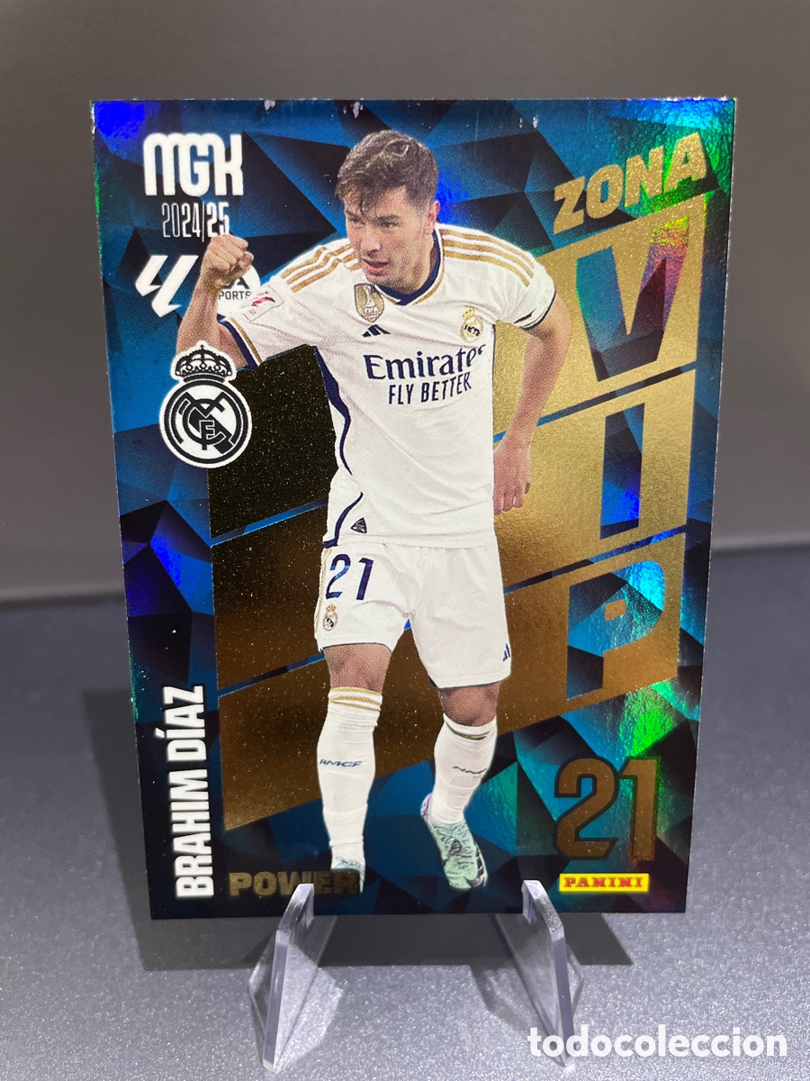 Football Stickers: Brahim Diaz P390 VIP Power MGK 2024-25 Panini Megacracks Real Madrid