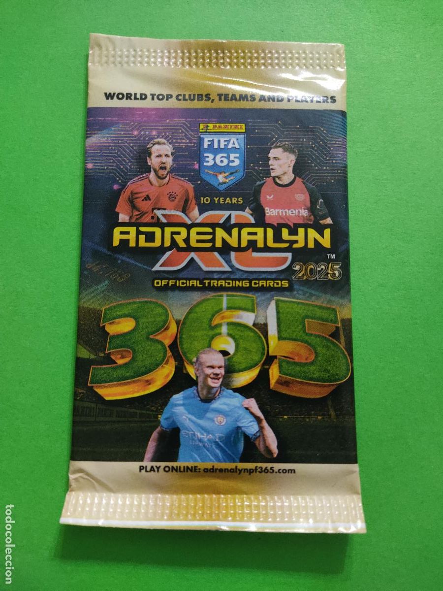 Football Stickers: SOBRE TRADING CARDS F&Uacute;TBOL SIN ABRIR ADRENALYN XL FIFA 365 2025 PANINI