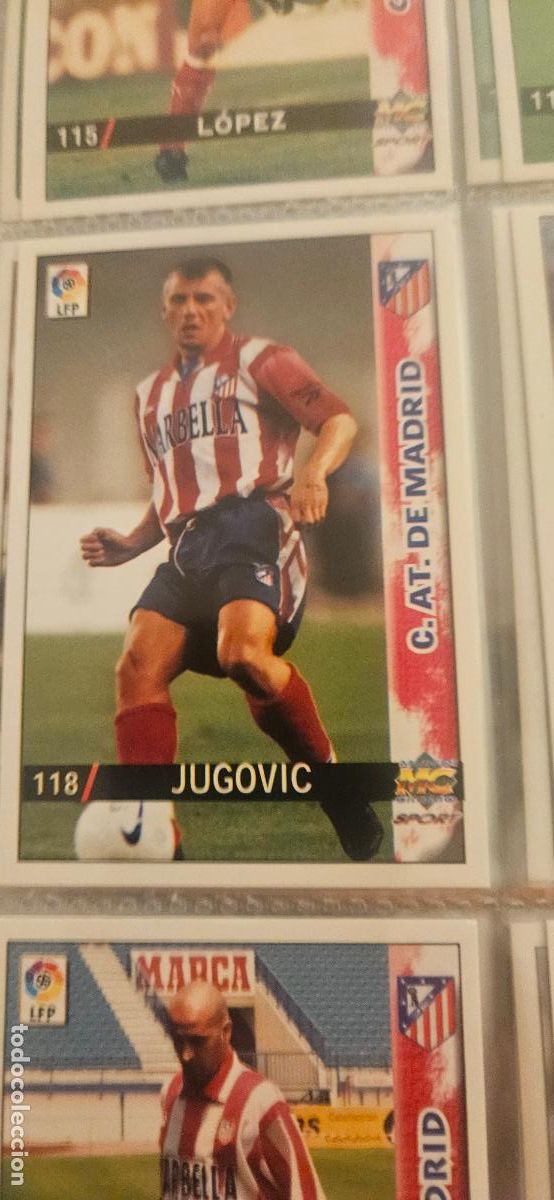 Figurine di Calcio: 118 jugovic letras grandes atletico de madrid panini este 1998 1999 98 99 mundicromo