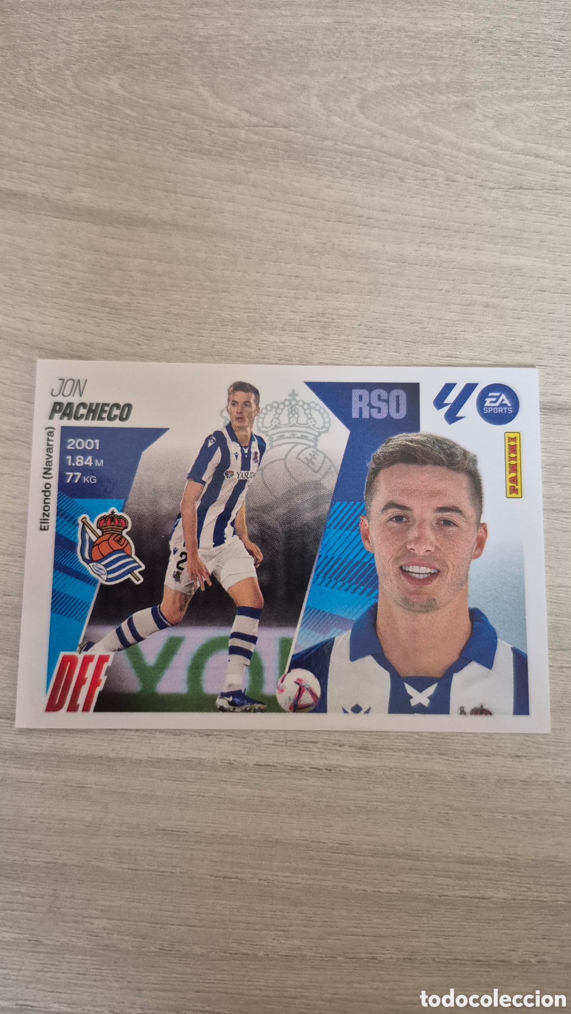 Cromos de F&uacute;tbol: N&deg;8 Real Sociedad Pacheco Liga Este 25/26
