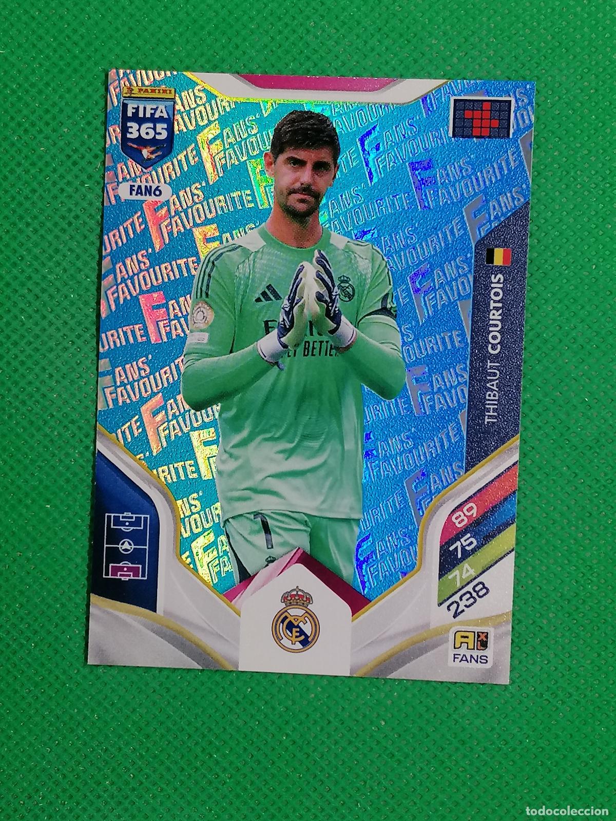 Cromos de F&uacute;tbol: FAN6 COURTOIS REAL MADRID PARALELA BLUE AZUL ⚽ PANINI ADRENALYN FIFA 365 2025 2026 25 26 ⚽
