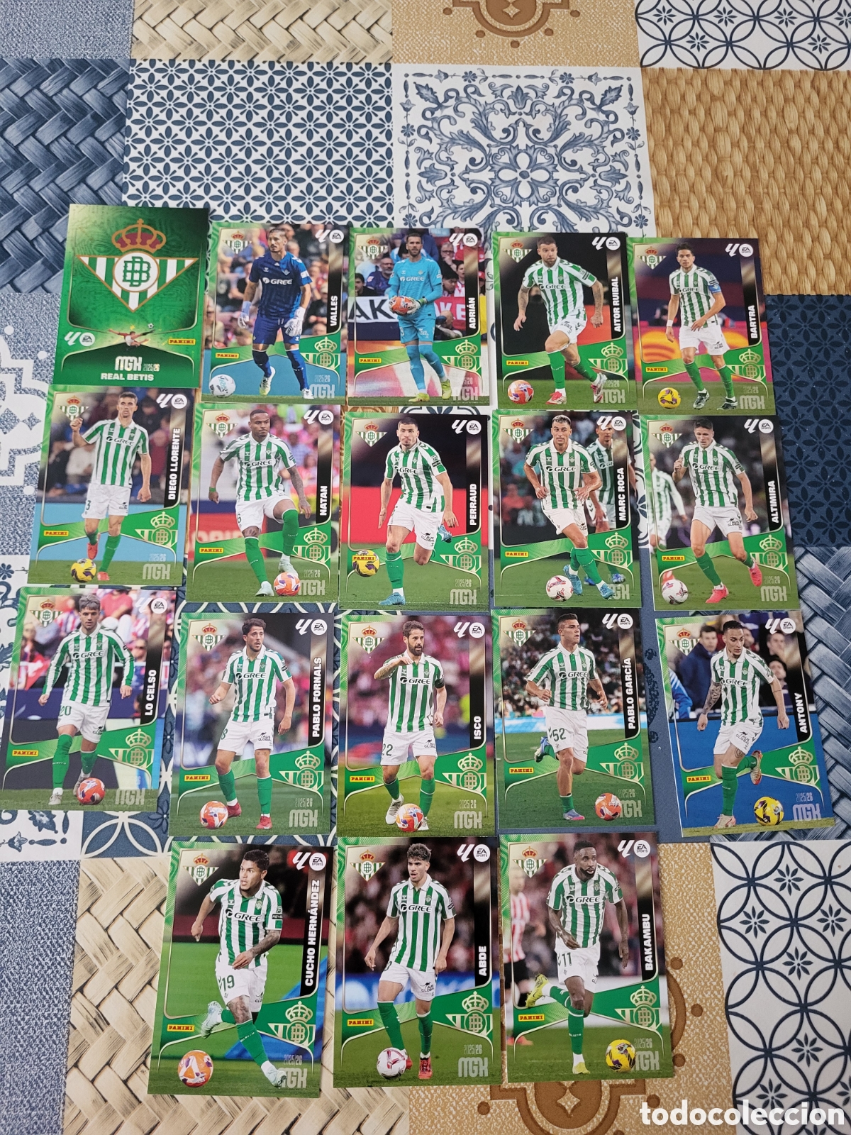 Cromos de f&uacute;tbol: EQUIPO COMPLETO REAL BETIS MGK MEGACRACKS 25 26 2025 2026 PANINI