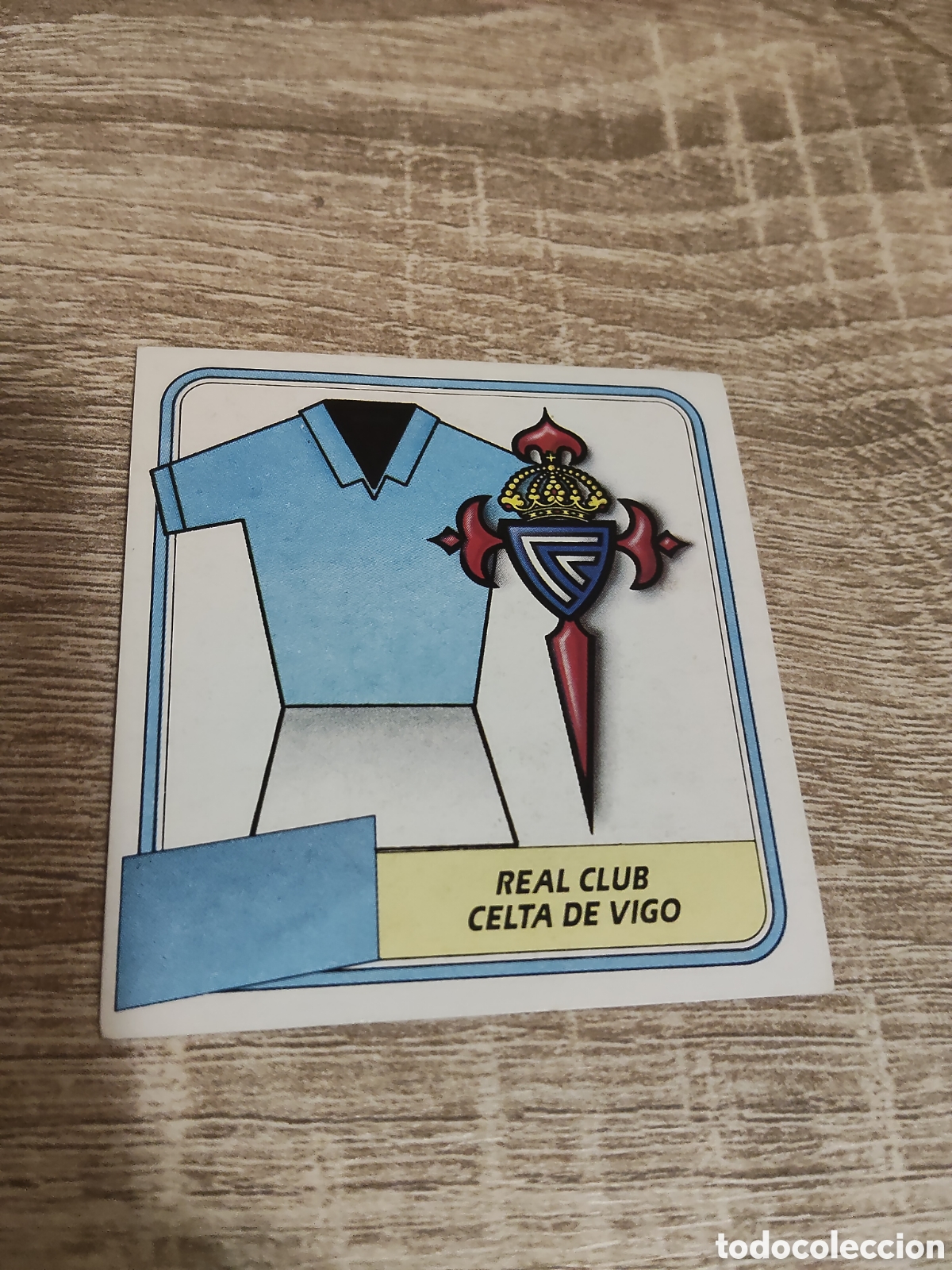Cromos de F&uacute;tbol: Uniforme y escudo Real club Celta de Vigo liga 1989 1990 89 90 ediciones este