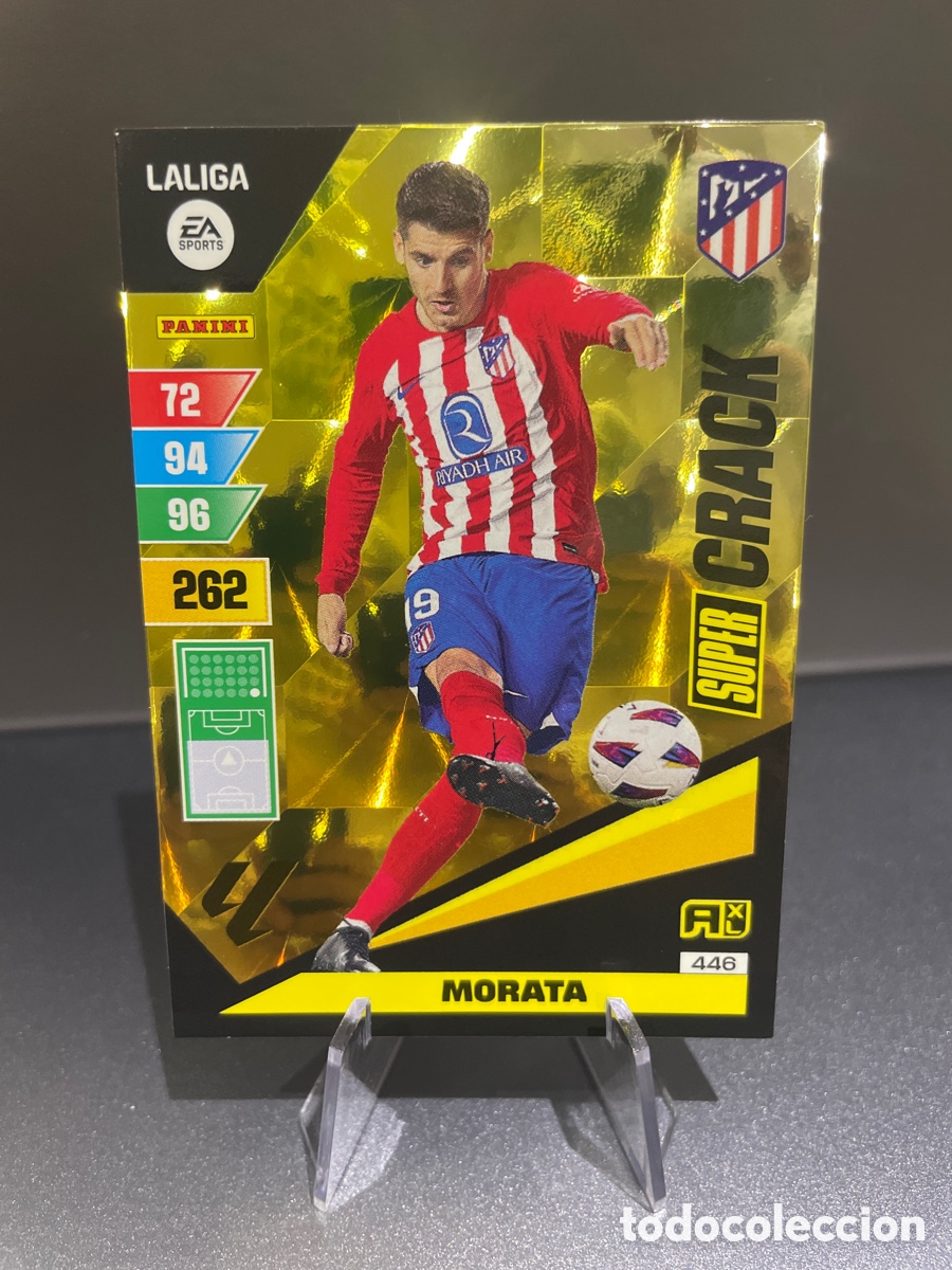 Cromos de f&uacute;tbol: Morata 446 Super Crack Adrenalyn XL 2023-24 Panini Atletico de Madrid