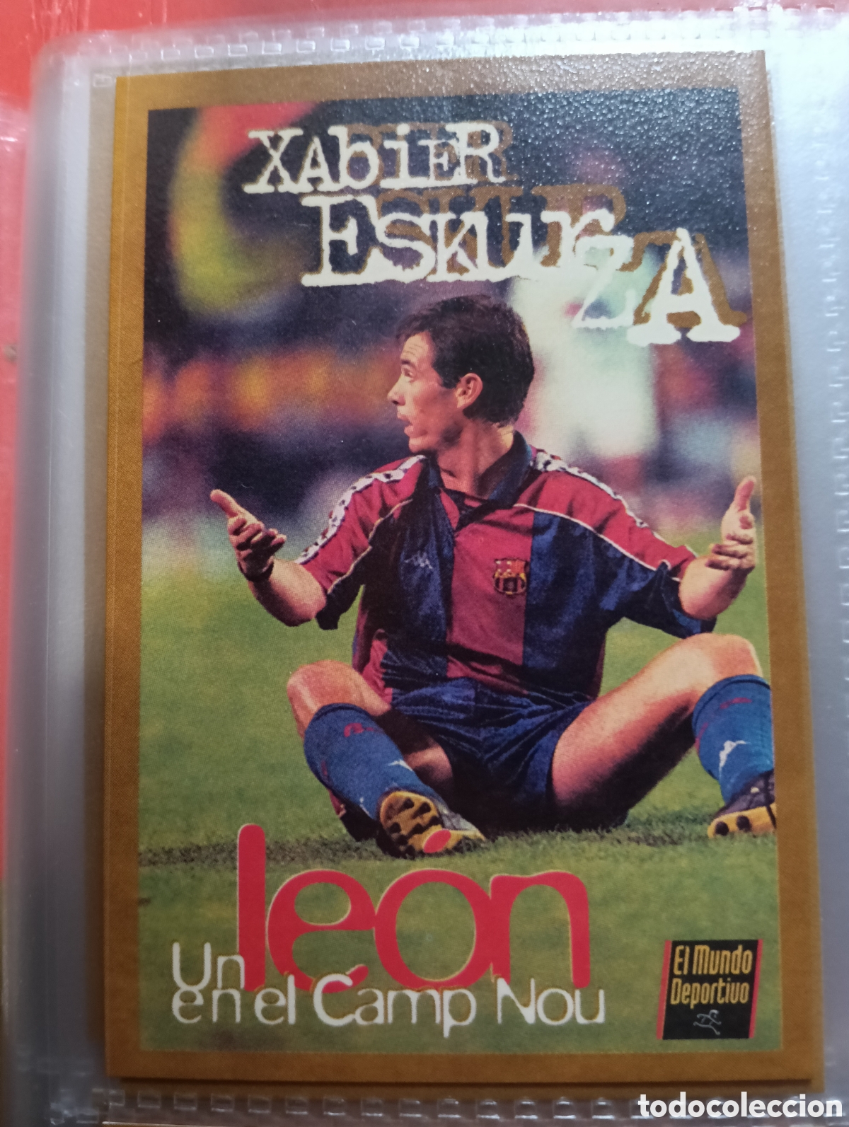 Fu&szlig;ball-Sticker: XABIER ESKURZA EL MUNDO DEPORTIVO 1995 - &Aacute;LBUM DE ORO DEL BAR&Ccedil;A