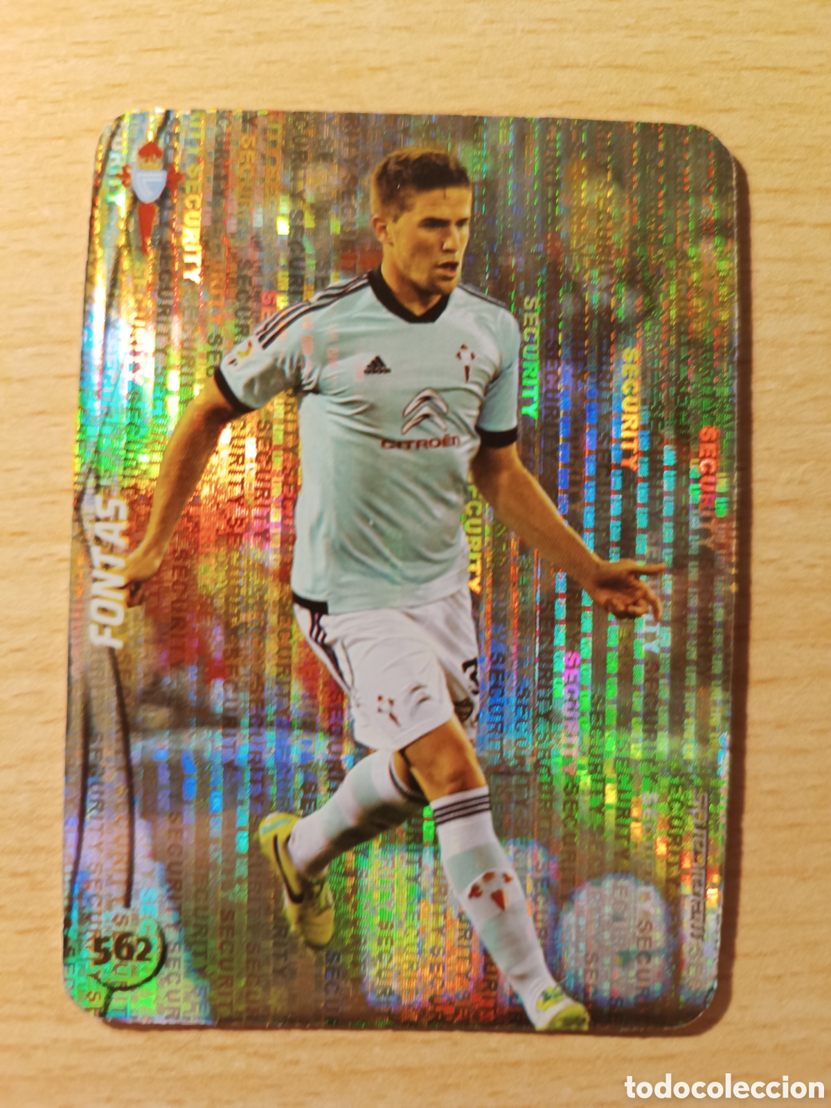 Cromos de F&uacute;tbol: 562 FONTAS SECURITY TOP METALCARDS CELTA DE VIGO FICHAS DE LA LIGA MUNDICROMO 2014 2015 14 15