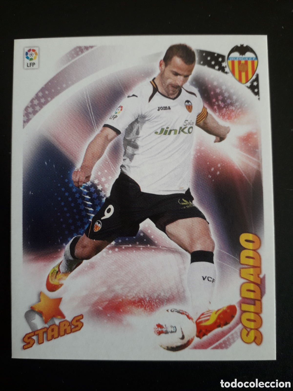 Cromos de f&uacute;tbol: SOLDADO VALENCIA CF STARS N&deg; 14 ED ESTE 2012 2013 12 13 SIN PEGAR, PEDIDO M&Iacute;NIMO 3&euro;